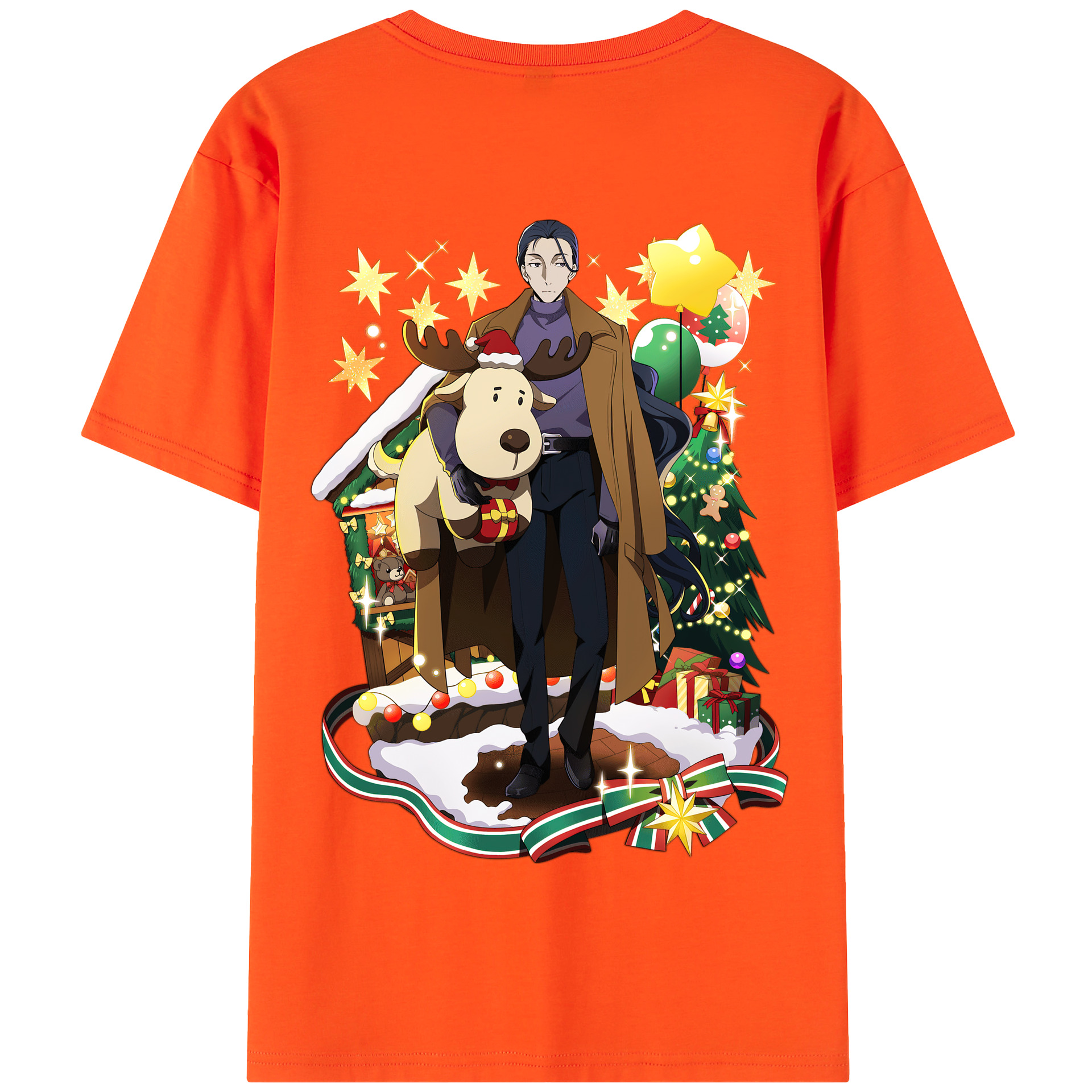 （画像用） 文豪ストレイドッグス Bungo Stray Dogs 綿100％半袖Tシャツ（背面プリント）