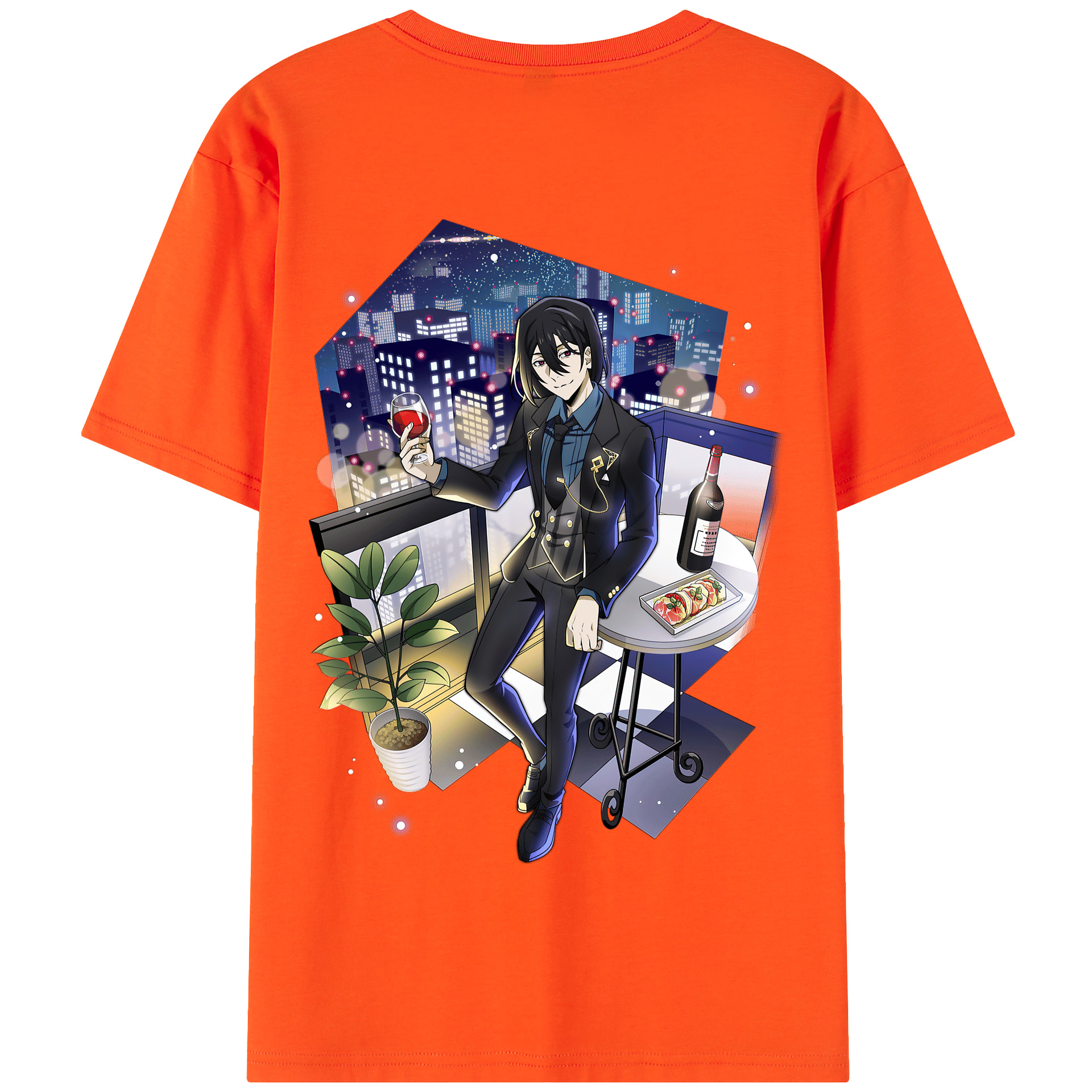 （画像用） 文豪ストレイドッグス Bungo Stray Dogs 綿100％半袖Tシャツ（背面プリント）