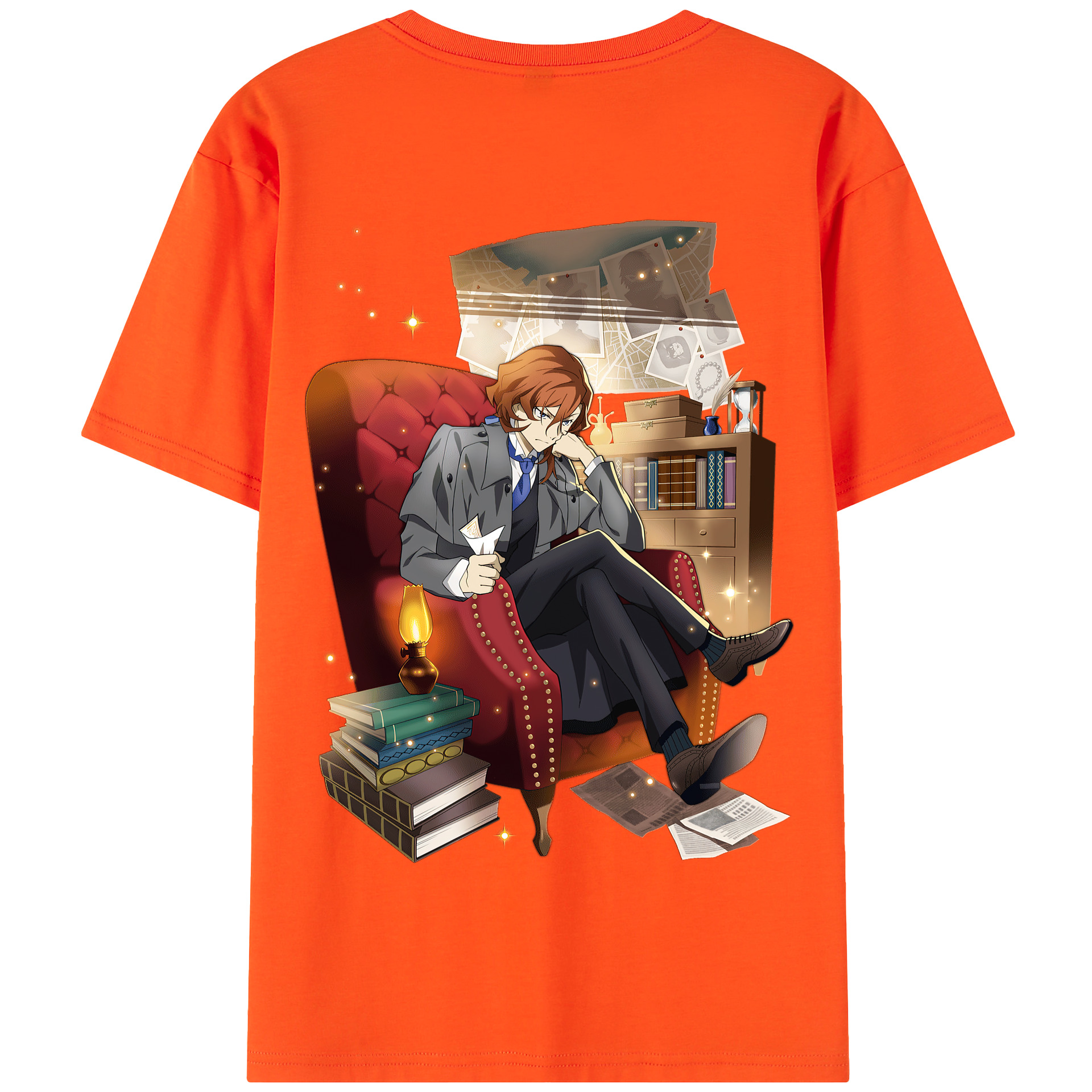 （画像用） 文豪ストレイドッグス Bungo Stray Dogs 綿100％半袖Tシャツ（背面プリント）