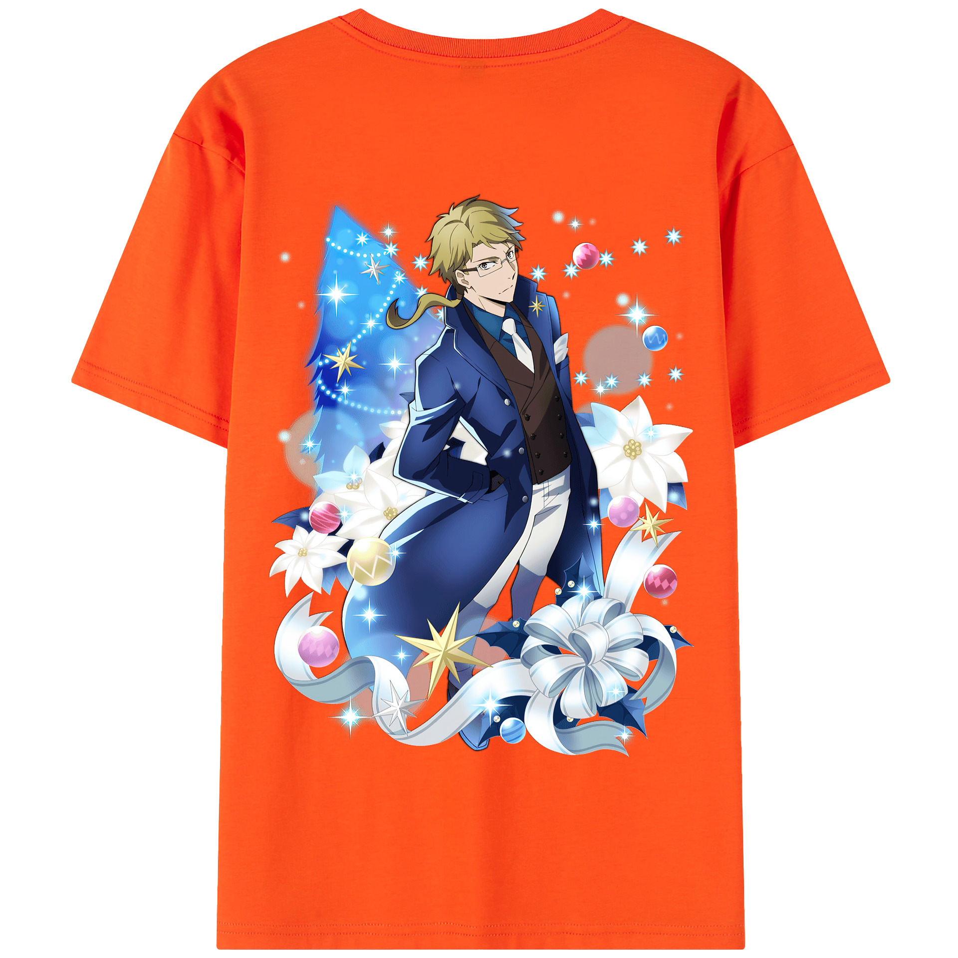 （画像用） 文豪ストレイドッグス Bungo Stray Dogs 綿100％半袖Tシャツ（背面プリント）