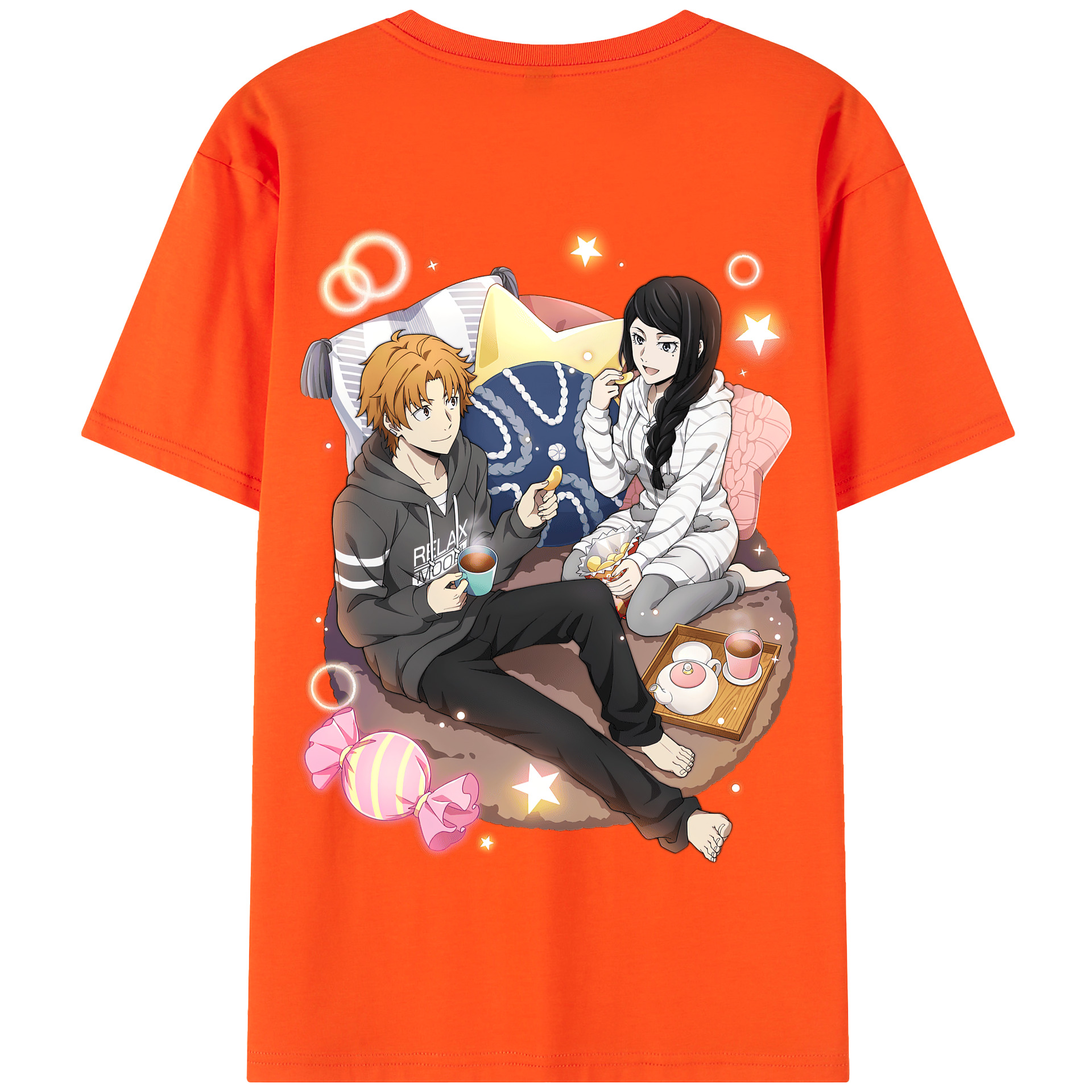 （画像用） 文豪ストレイドッグス Bungo Stray Dogs 綿100％半袖Tシャツ（背面プリント）