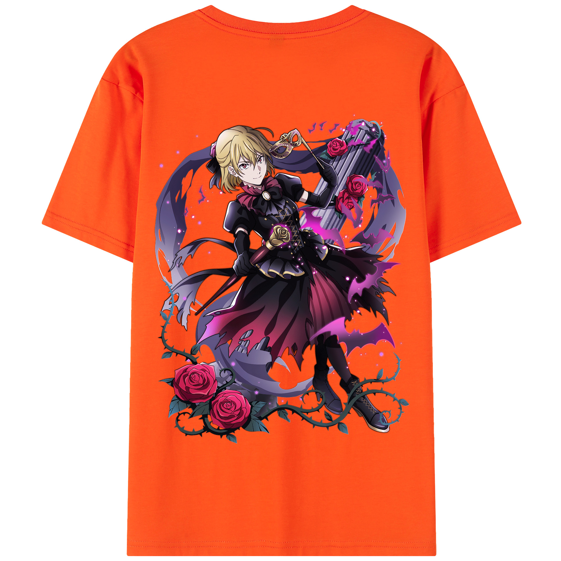 （画像用） 文豪ストレイドッグス Bungo Stray Dogs 綿100％半袖Tシャツ（背面プリント）