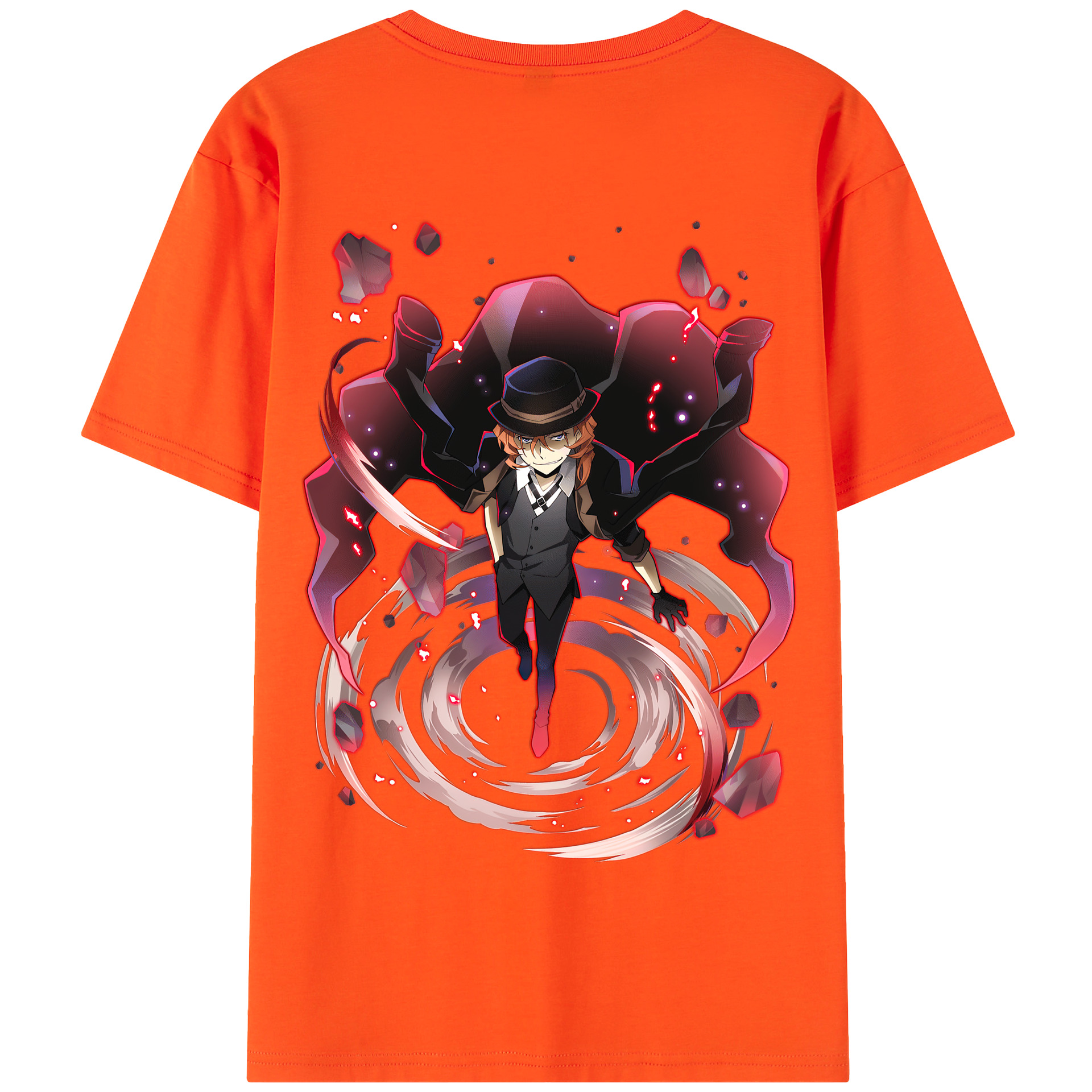 （画像用） 文豪ストレイドッグス Bungo Stray Dogs 綿100％半袖Tシャツ（背面プリント）