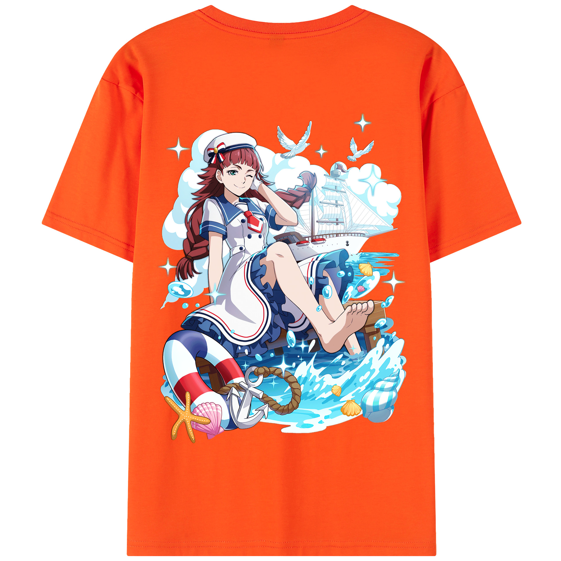 （画像用） 文豪ストレイドッグス Bungo Stray Dogs 綿100％半袖Tシャツ（背面プリント）