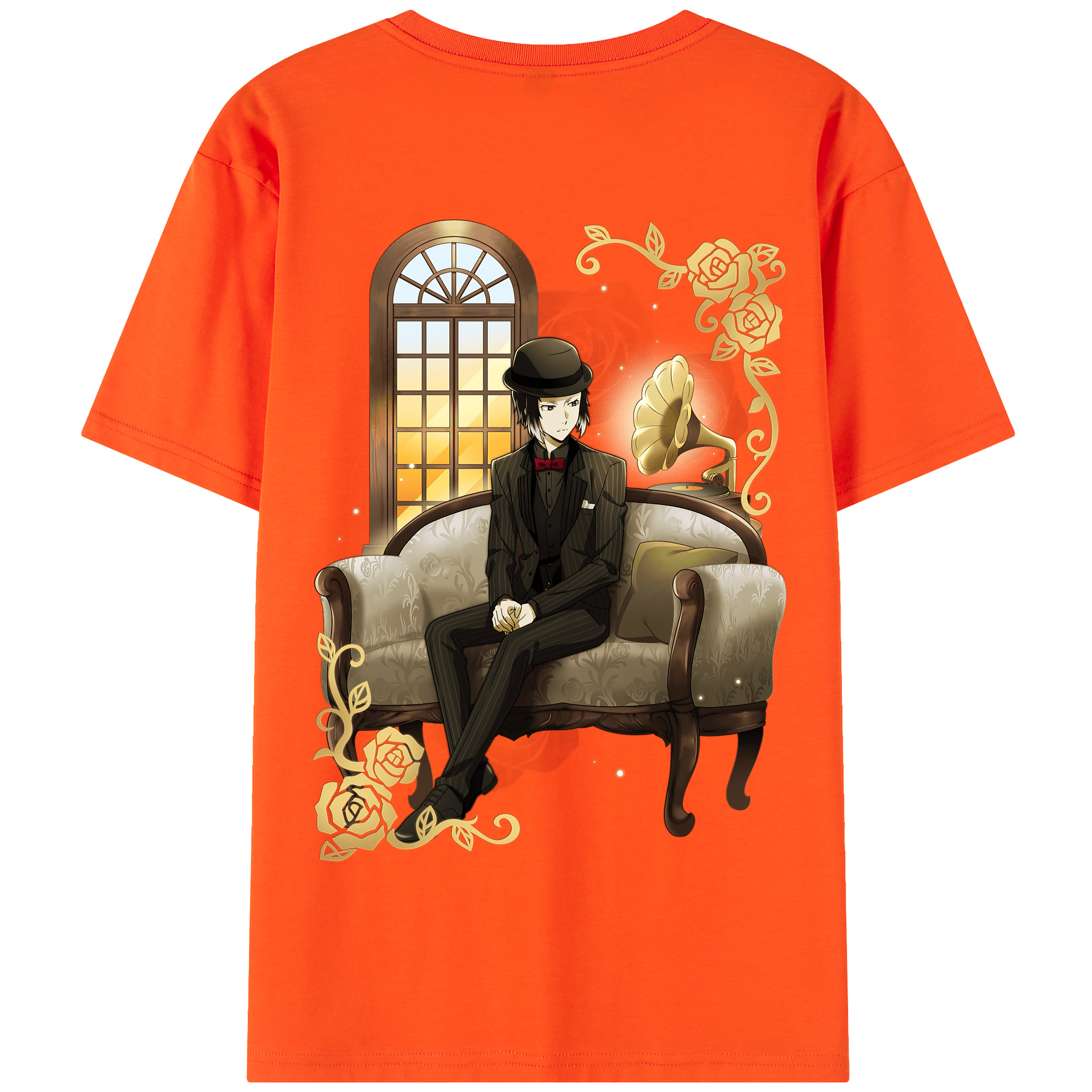 （画像用） 文豪ストレイドッグス Bungo Stray Dogs 綿100％半袖Tシャツ（背面プリント）