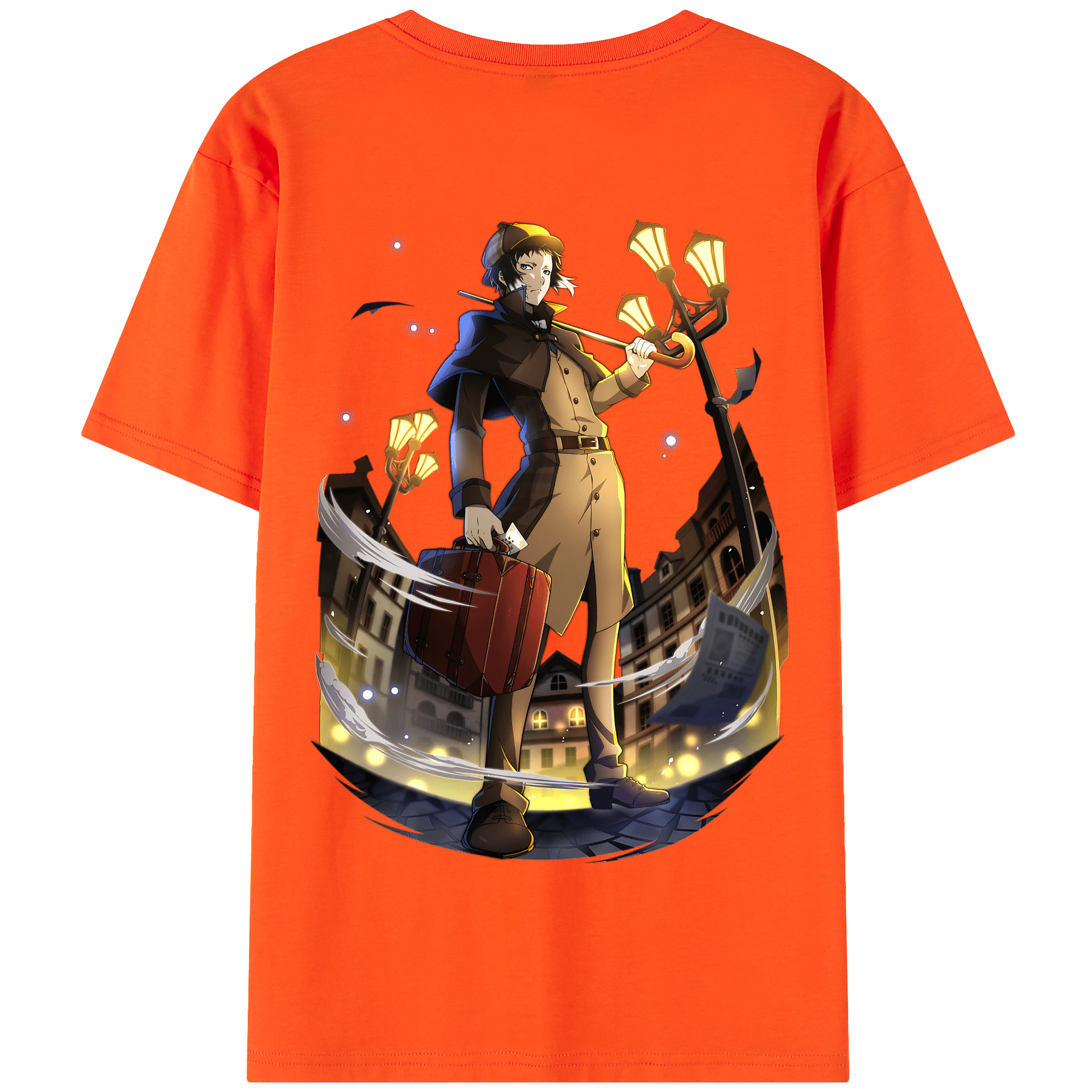 （画像用） 文豪ストレイドッグス Bungo Stray Dogs 綿100％半袖Tシャツ（背面プリント）