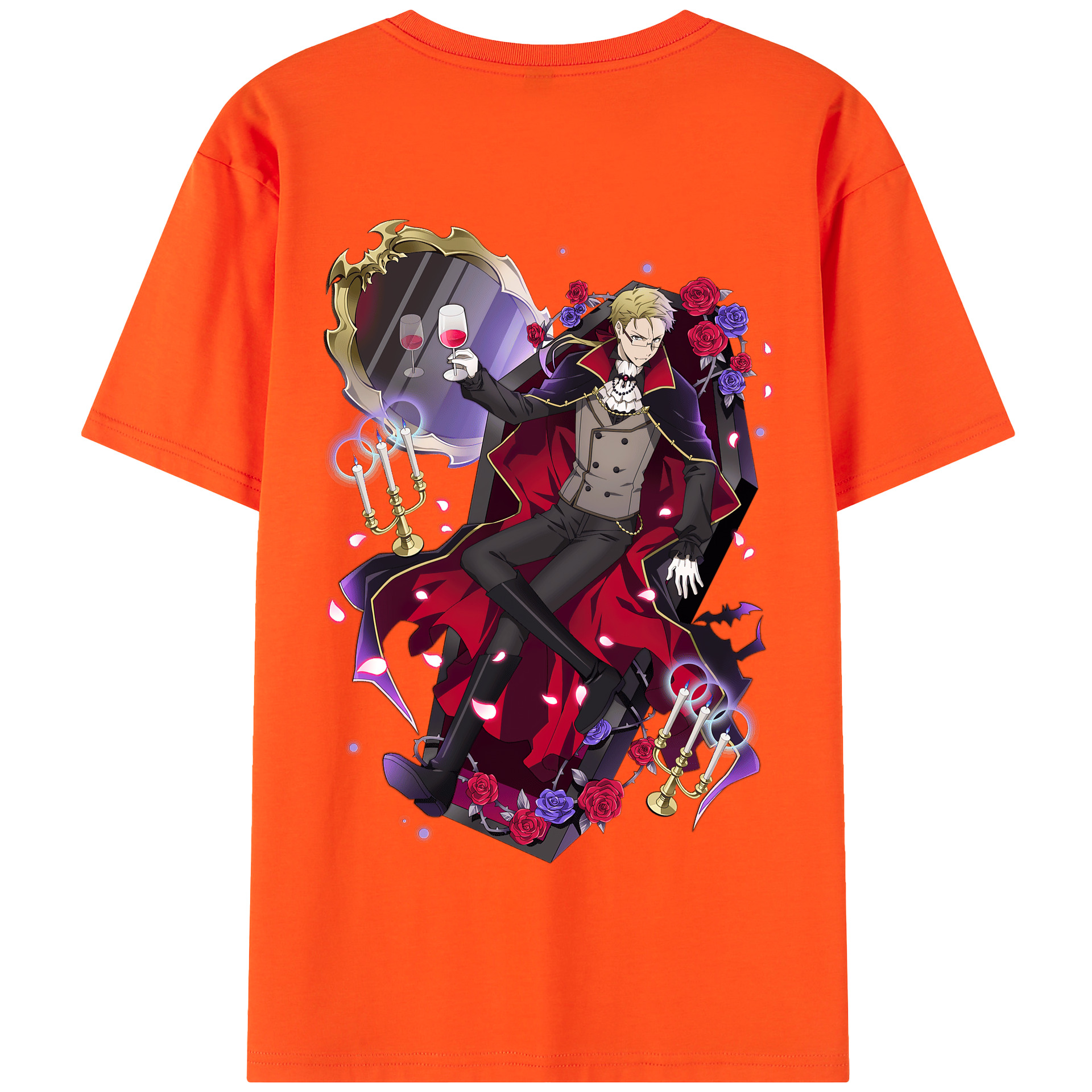 （画像用） 文豪ストレイドッグス Bungo Stray Dogs 綿100％半袖Tシャツ（背面プリント）