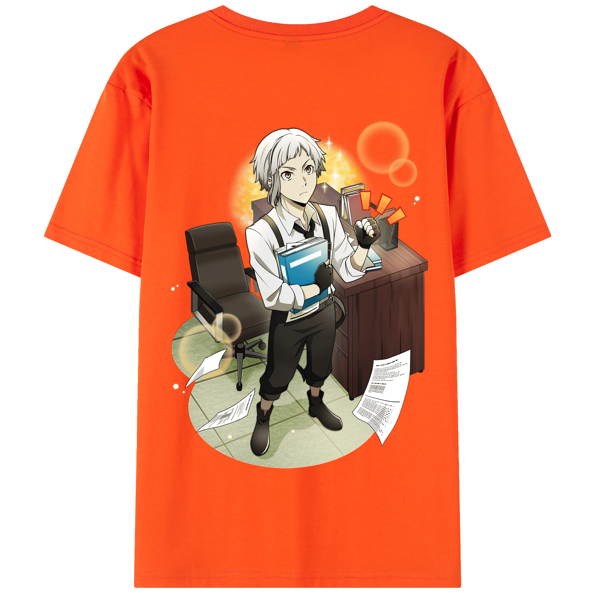 （画像用） 文豪ストレイドッグス Bungo Stray Dogs 綿100％半袖Tシャツ（背面プリント）