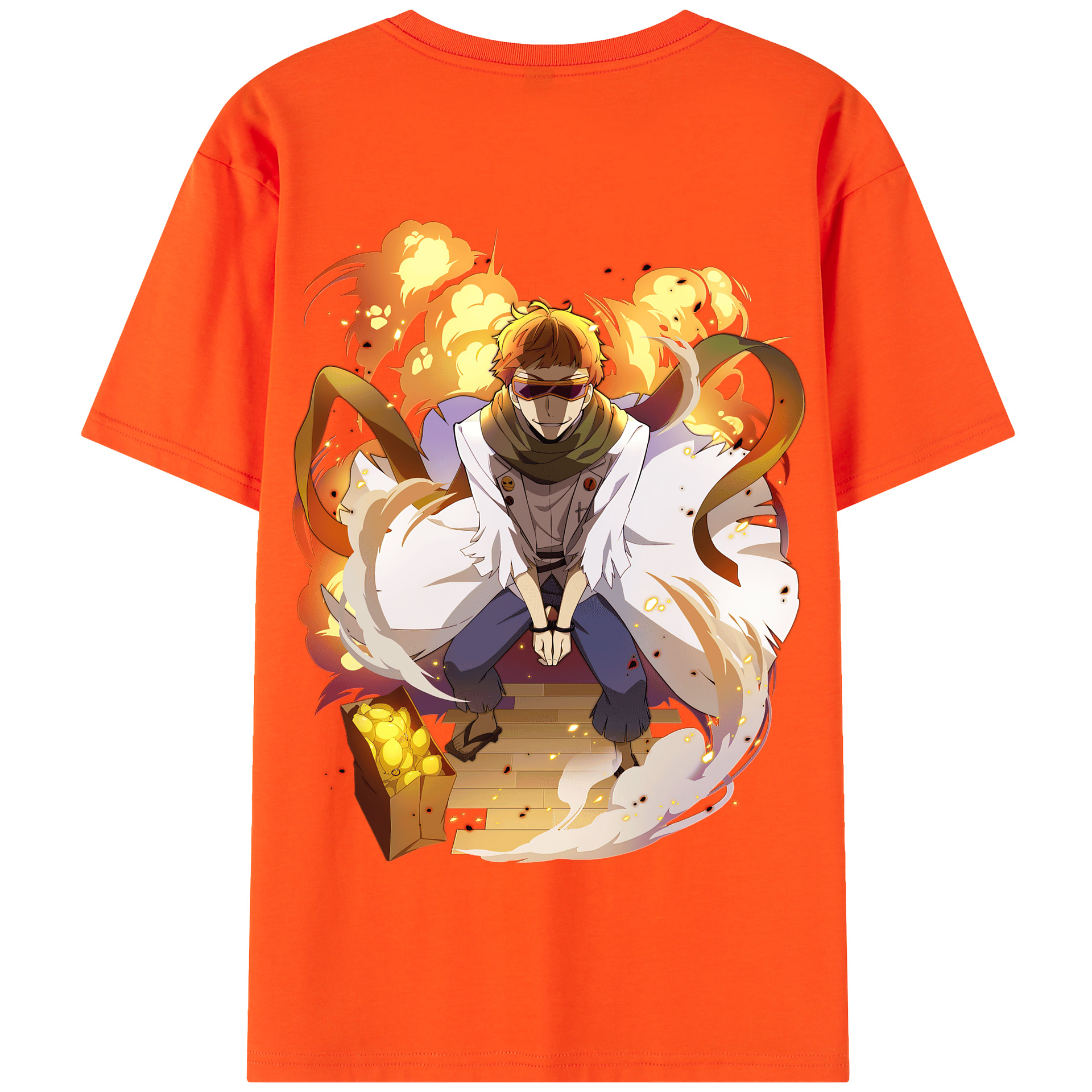 （画像用） 文豪ストレイドッグス Bungo Stray Dogs 綿100％半袖Tシャツ（背面プリント）