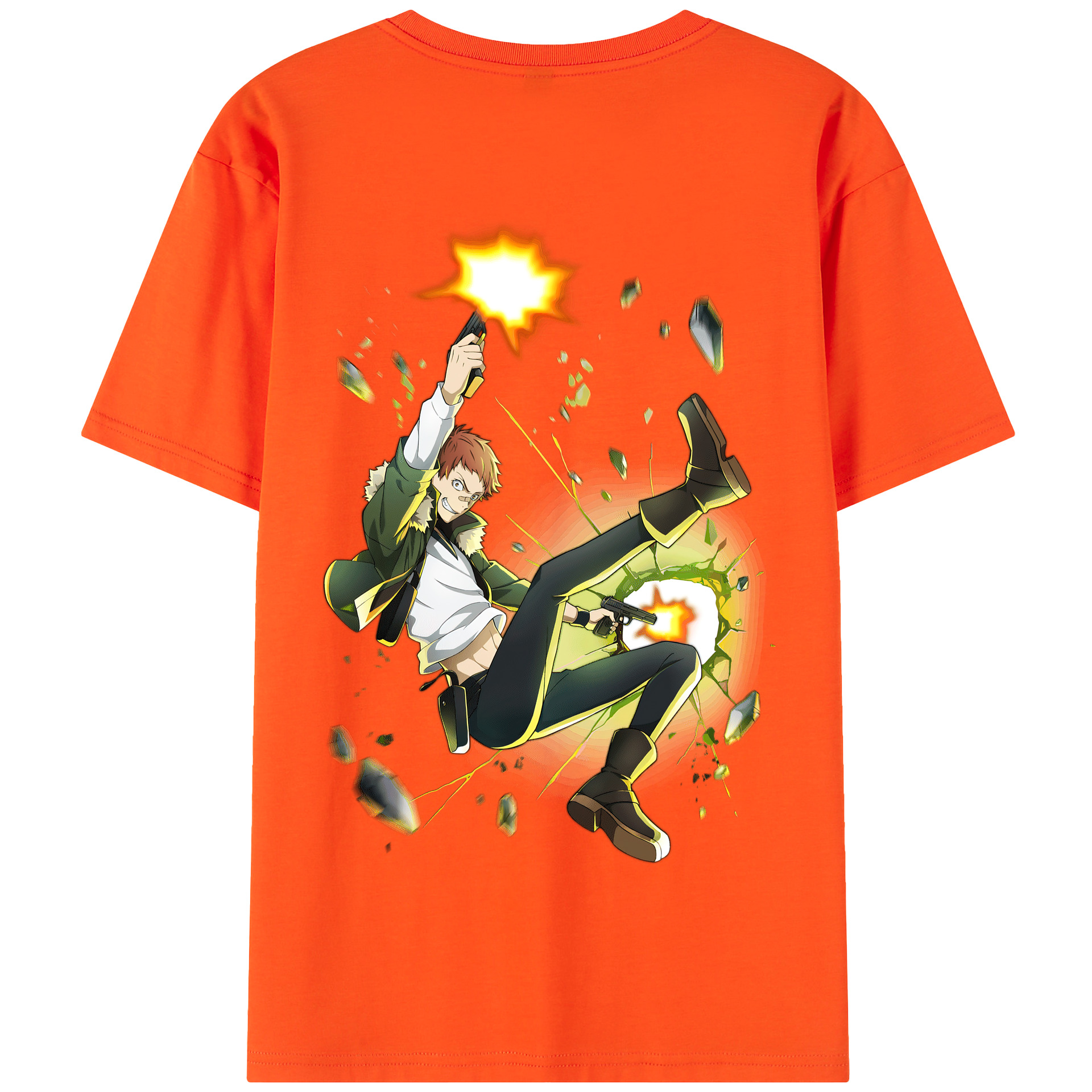 （画像用） 文豪ストレイドッグス Bungo Stray Dogs 綿100％半袖Tシャツ（背面プリント）
