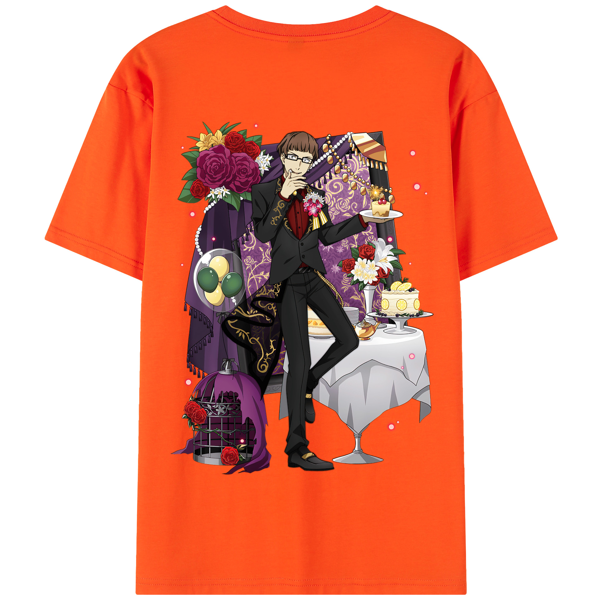 （画像用） 文豪ストレイドッグス Bungo Stray Dogs 綿100％半袖Tシャツ（背面プリント）