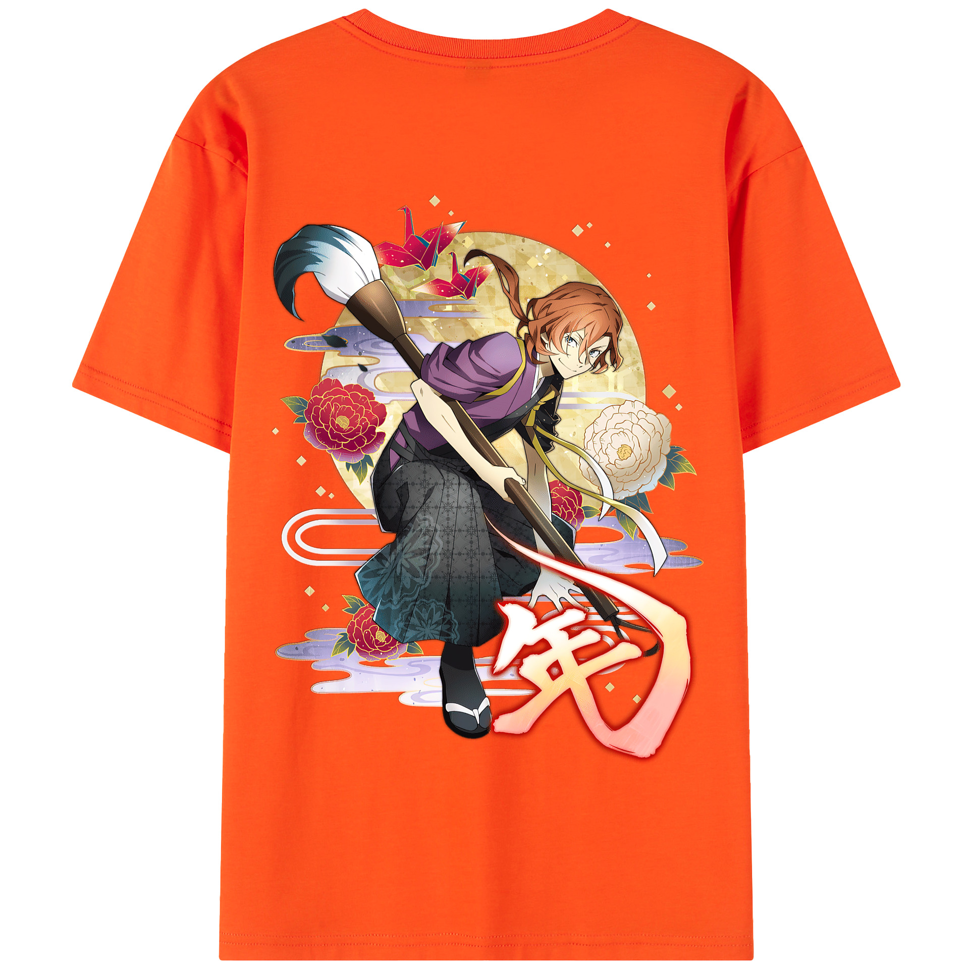 （画像用） 文豪ストレイドッグス Bungo Stray Dogs 綿100％半袖Tシャツ（背面プリント）
