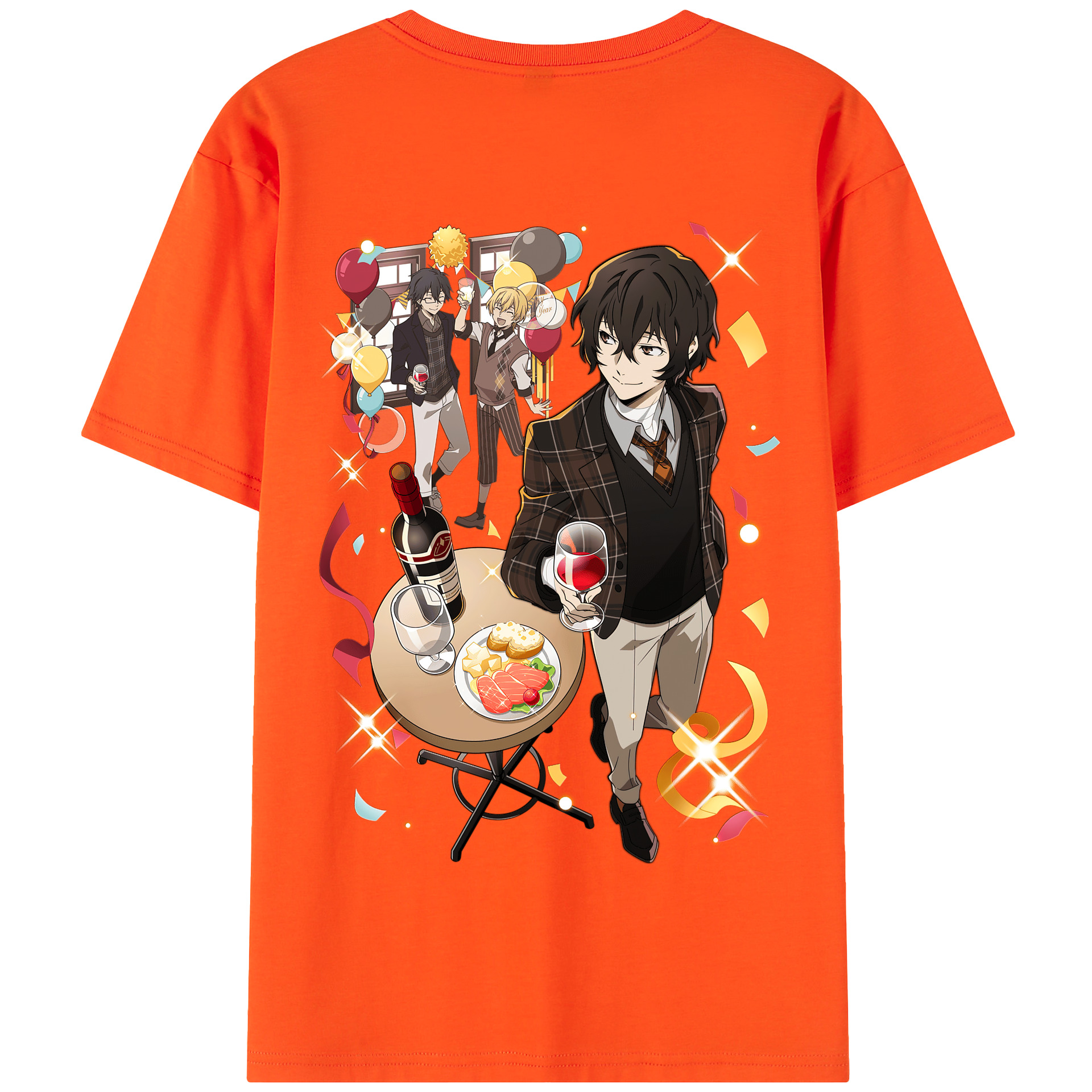 （画像用） 文豪ストレイドッグス Bungo Stray Dogs 綿100％半袖Tシャツ（背面プリント）