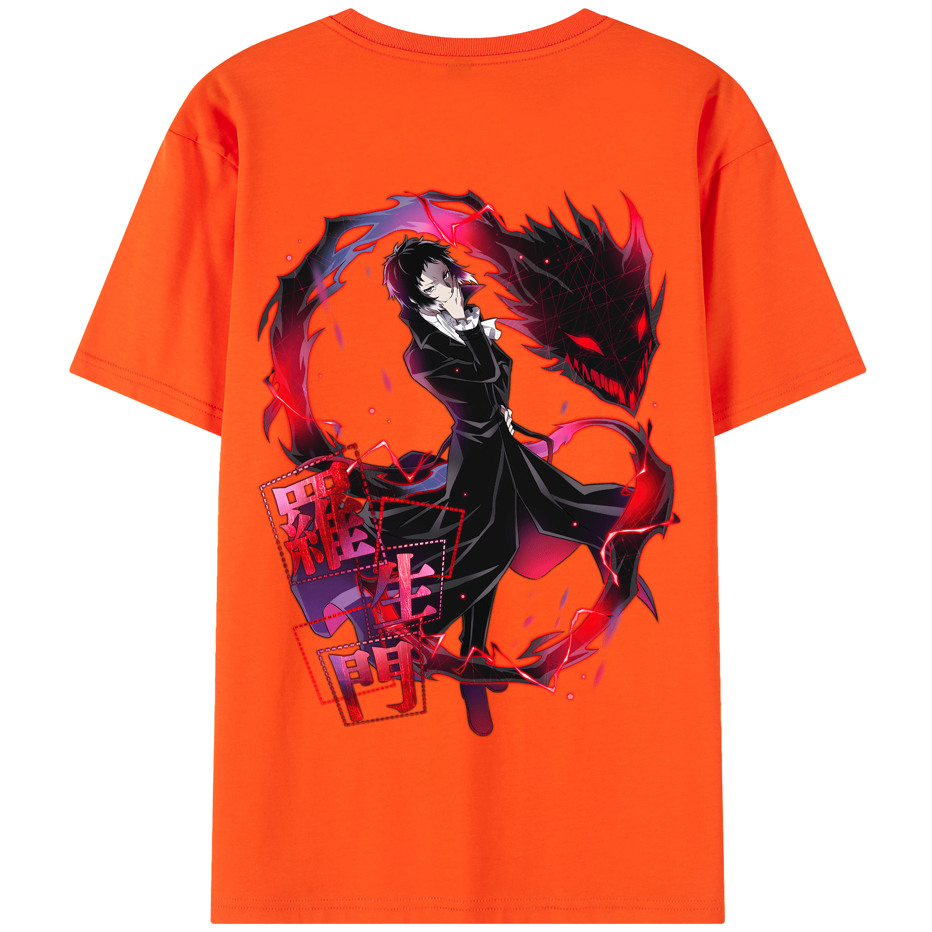 （画像用） 文豪ストレイドッグス Bungo Stray Dogs 綿100％半袖Tシャツ（背面プリント）