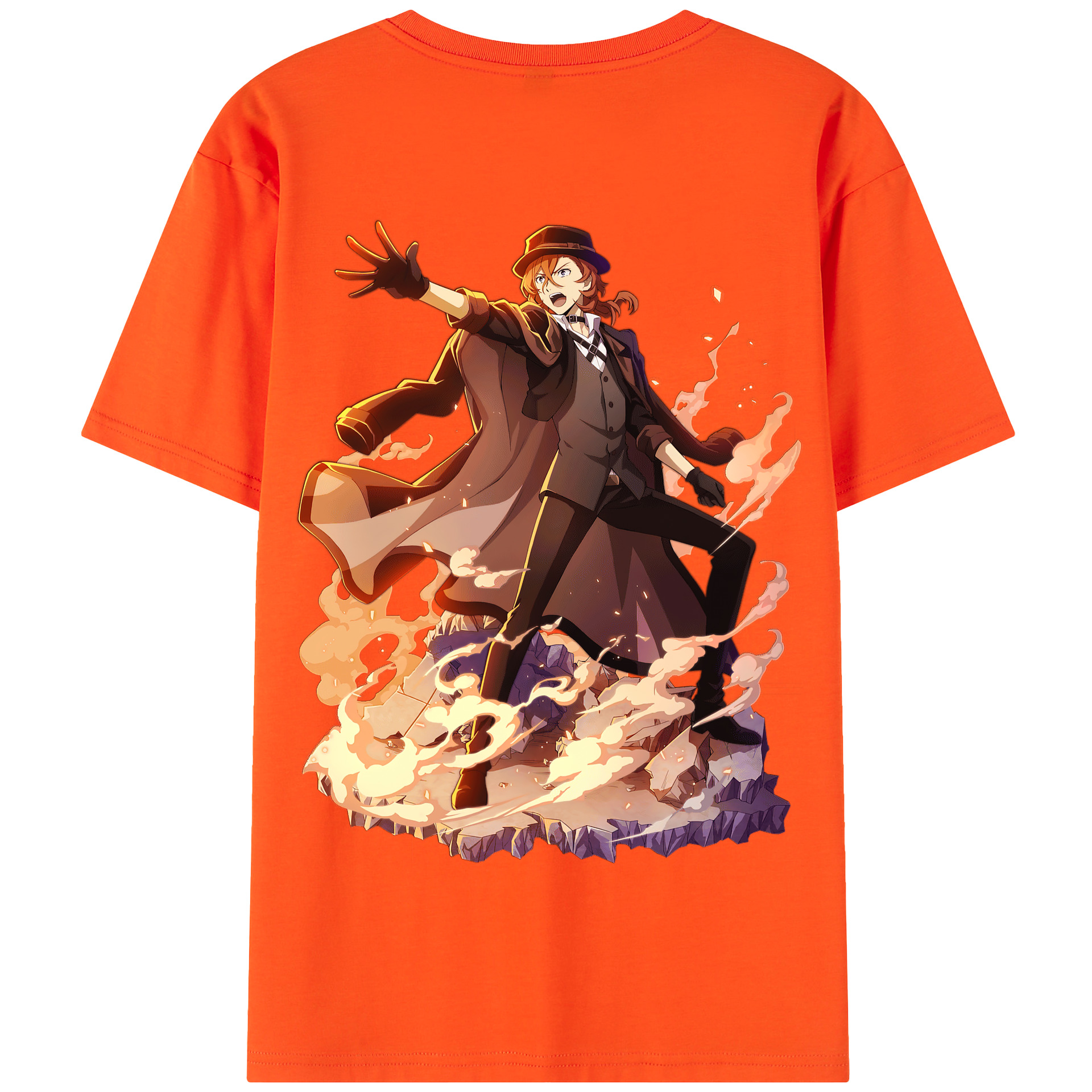 （画像用） 文豪ストレイドッグス Bungo Stray Dogs 綿100％半袖Tシャツ（背面プリント）