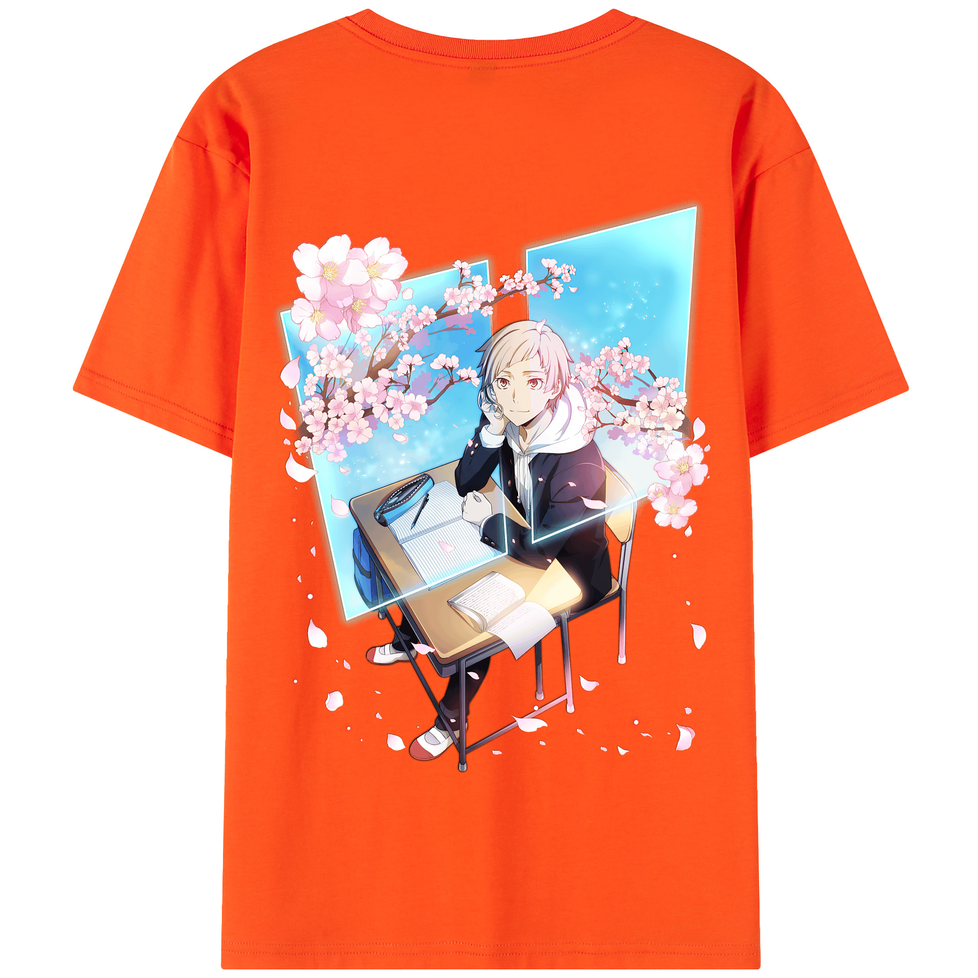 （画像用） 文豪ストレイドッグス Bungo Stray Dogs 綿100％半袖Tシャツ（背面プリント）
