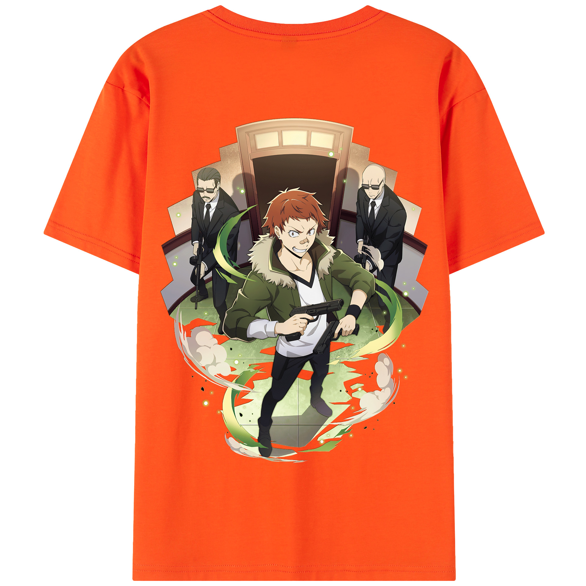 （画像用） 文豪ストレイドッグス Bungo Stray Dogs 綿100％半袖Tシャツ（背面プリント）