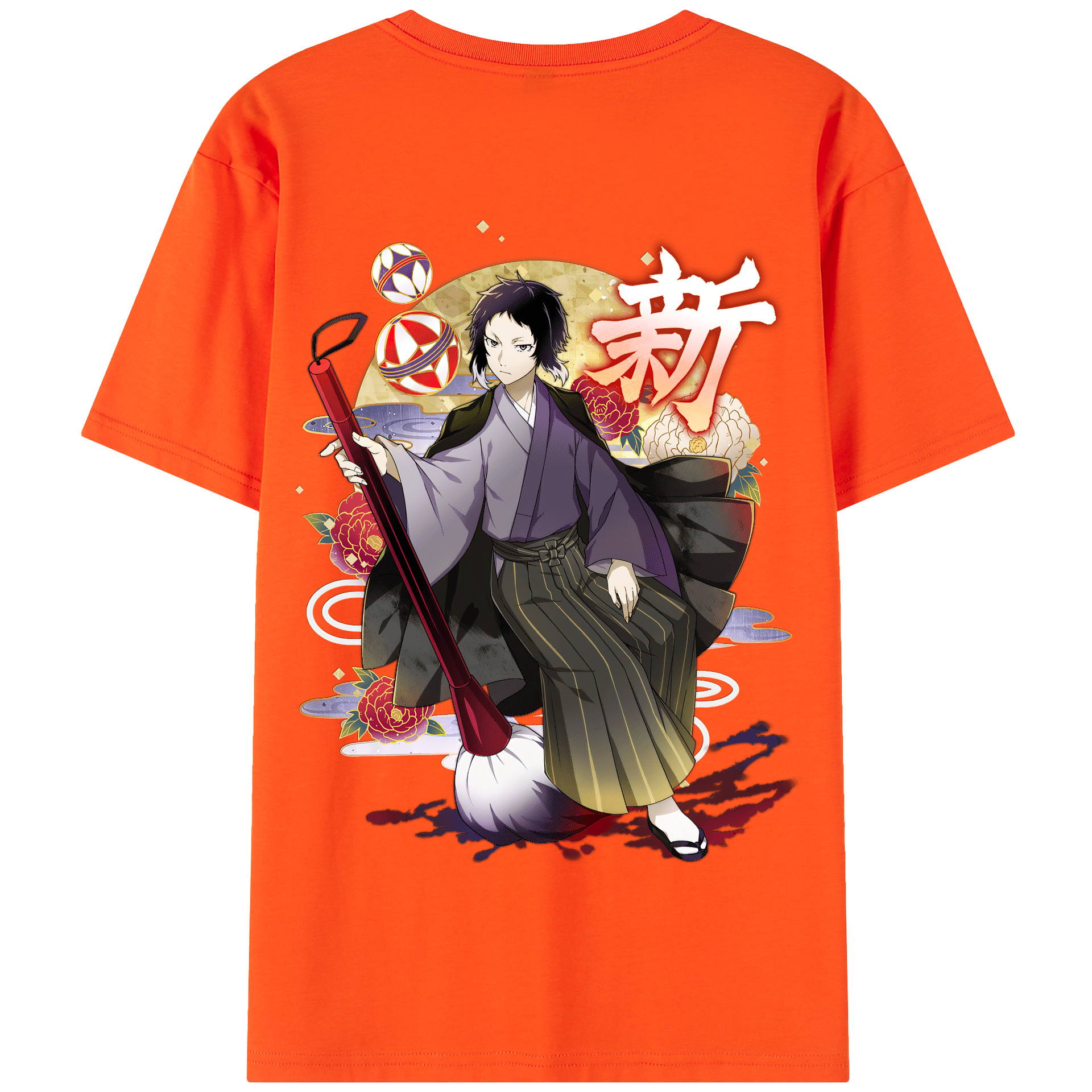 （画像用） 文豪ストレイドッグス Bungo Stray Dogs 綿100％半袖Tシャツ（背面プリント）