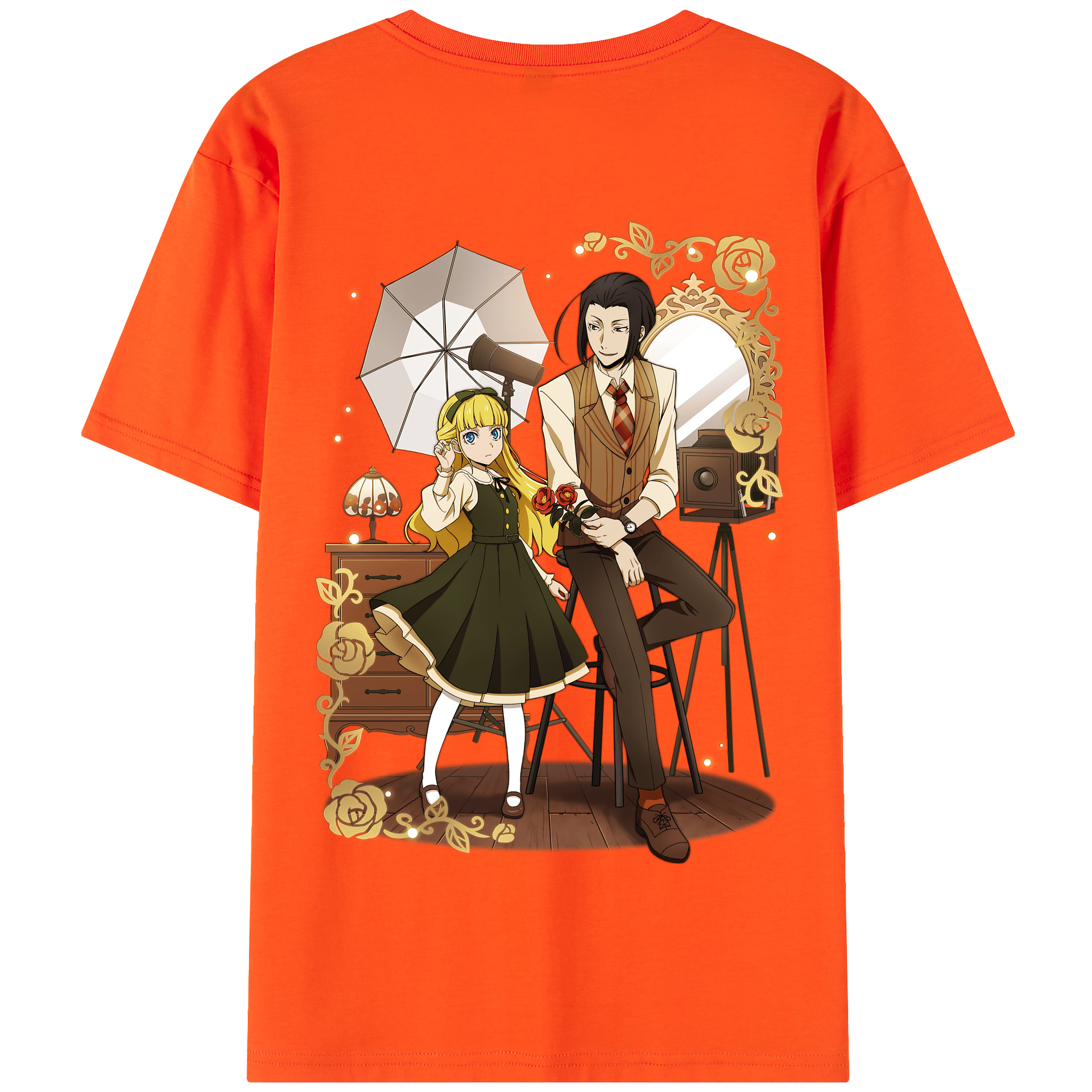 （画像用） 文豪ストレイドッグス Bungo Stray Dogs 綿100％半袖Tシャツ（背面プリント）