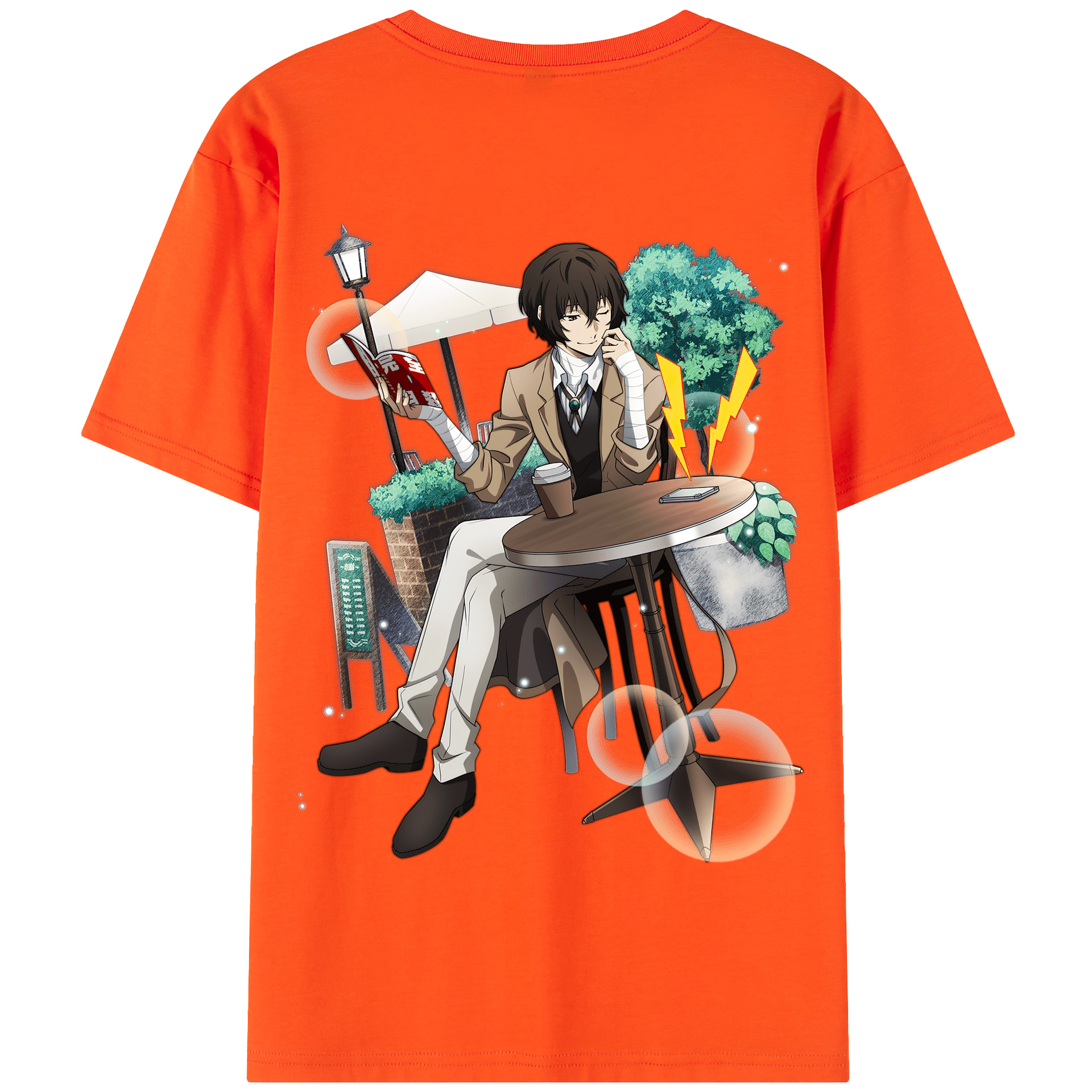 （画像用） 文豪ストレイドッグス Bungo Stray Dogs 綿100％半袖Tシャツ（背面プリント）