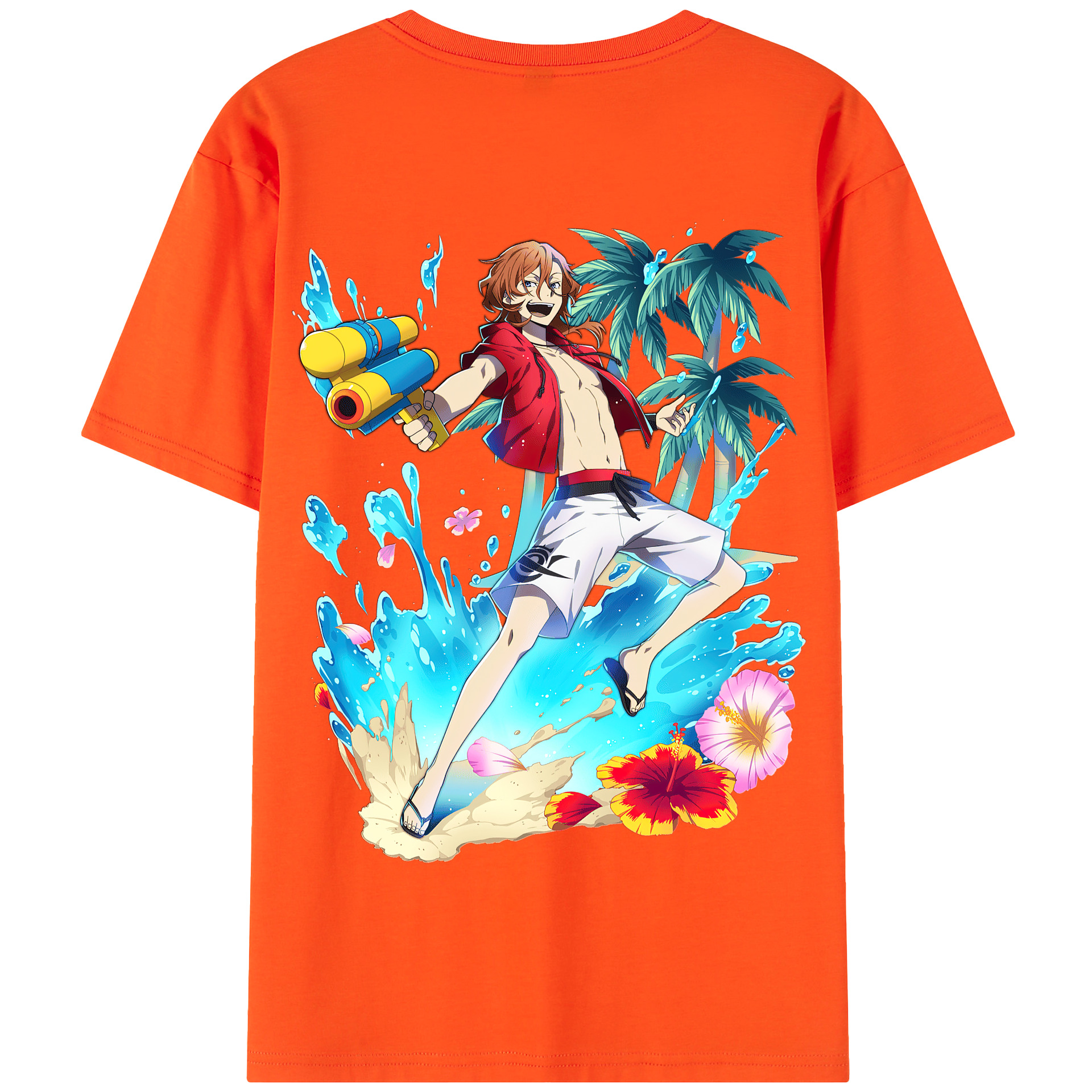 （画像用） 文豪ストレイドッグス Bungo Stray Dogs 綿100％半袖Tシャツ（背面プリント）