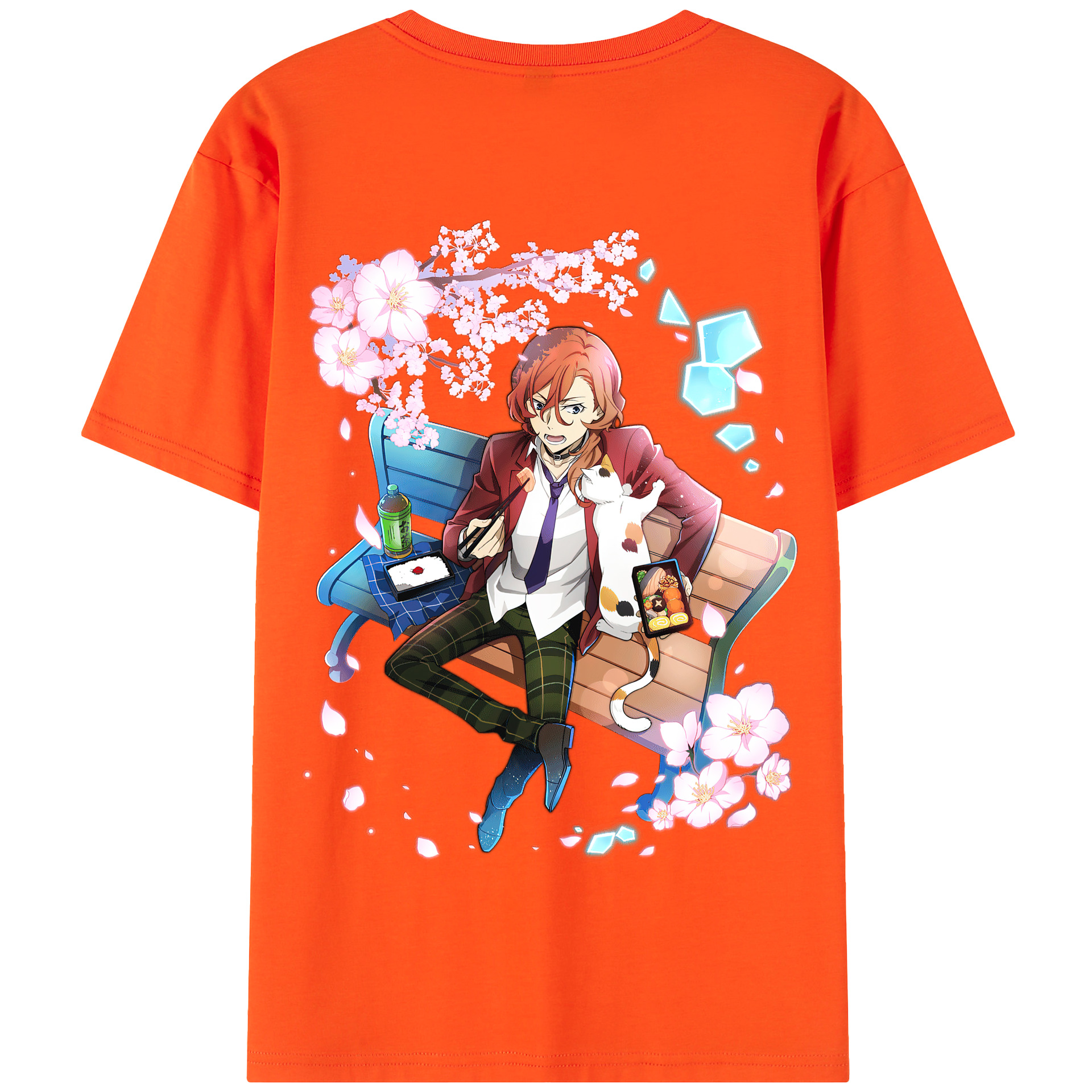 （画像用） 文豪ストレイドッグス Bungo Stray Dogs 綿100％半袖Tシャツ（背面プリント）