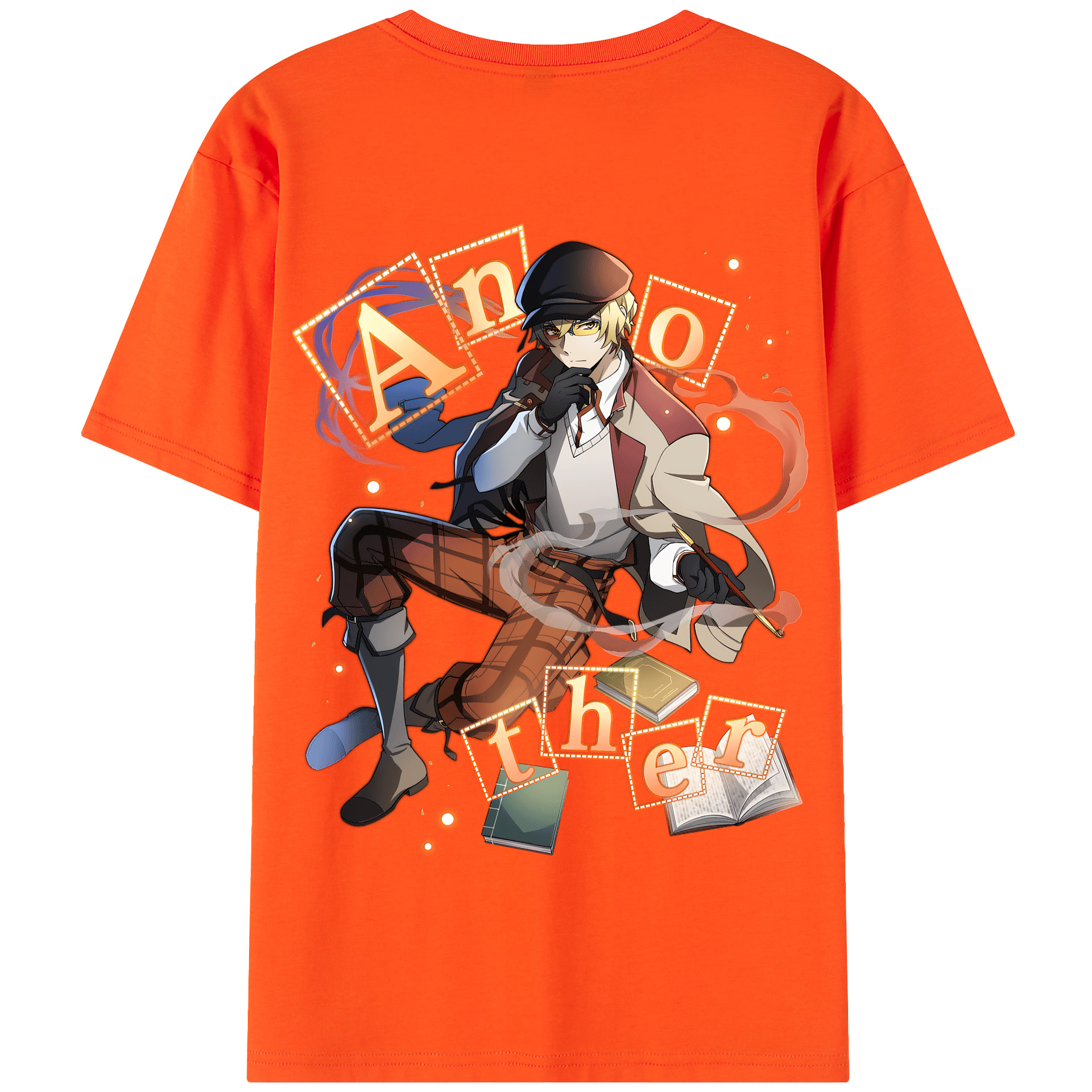 （画像用） 文豪ストレイドッグス Bungo Stray Dogs 綿100％半袖Tシャツ（背面プリント）