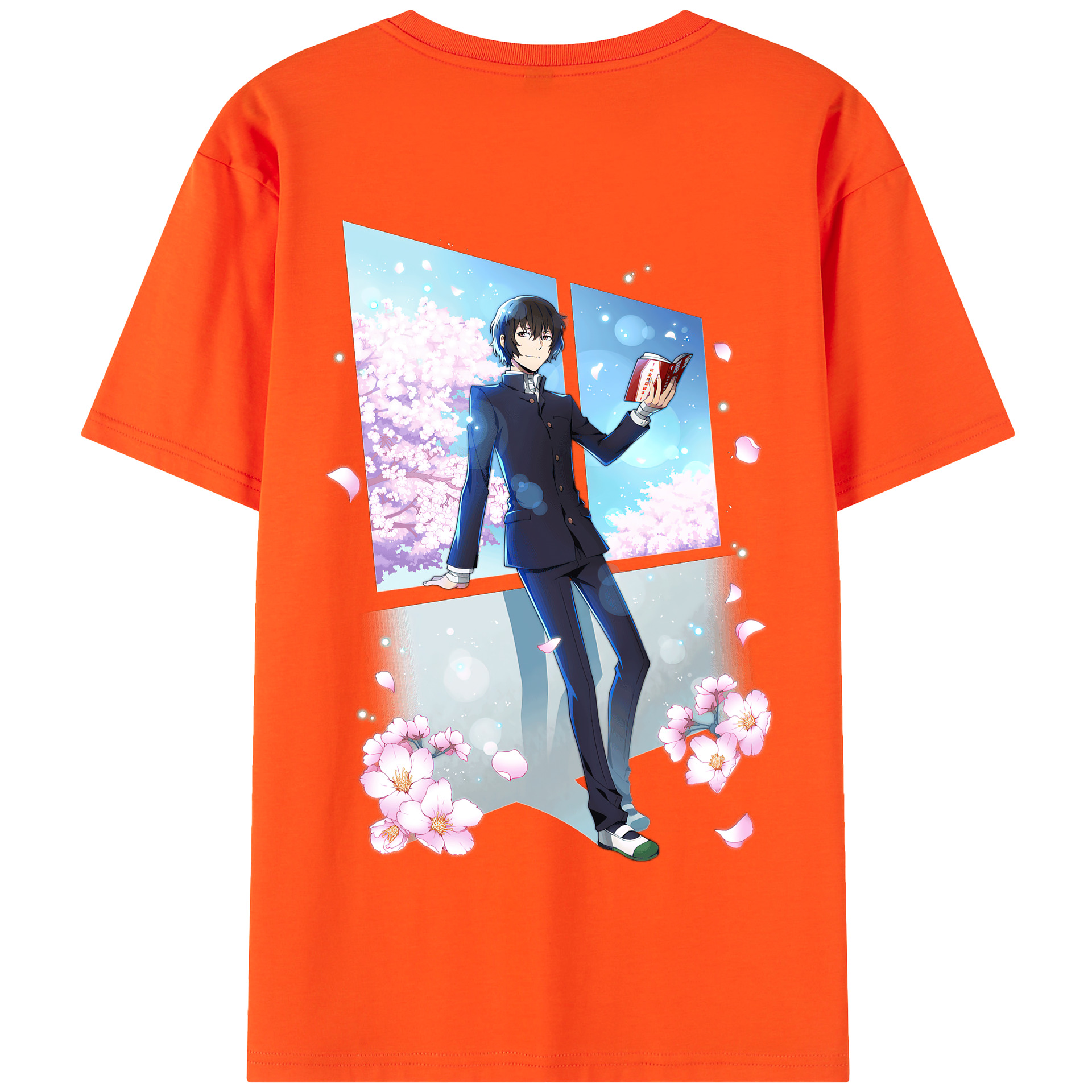 （画像用） 文豪ストレイドッグス Bungo Stray Dogs 綿100％半袖Tシャツ（背面プリント）