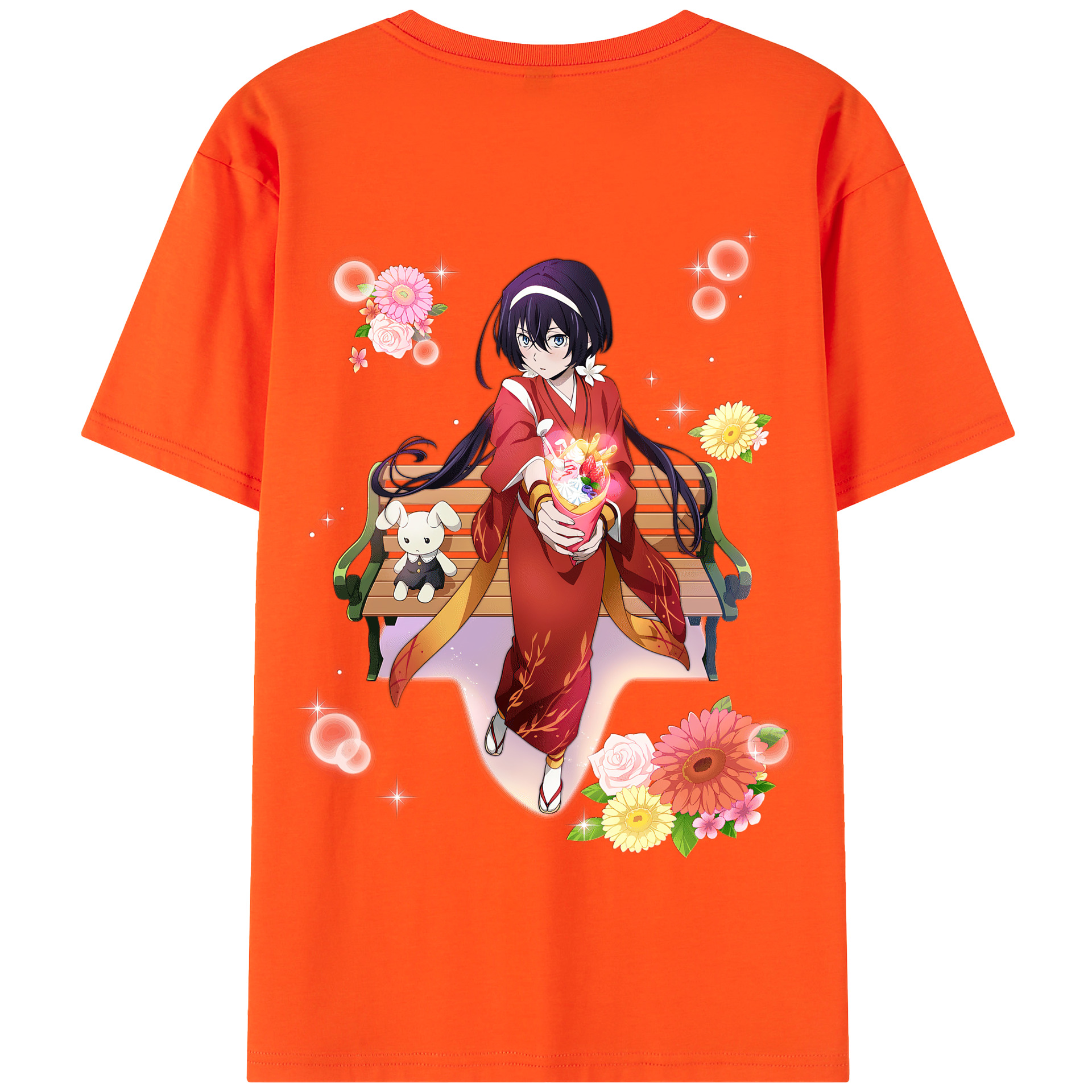 （画像用） 文豪ストレイドッグス Bungo Stray Dogs 綿100％半袖Tシャツ（背面プリント）