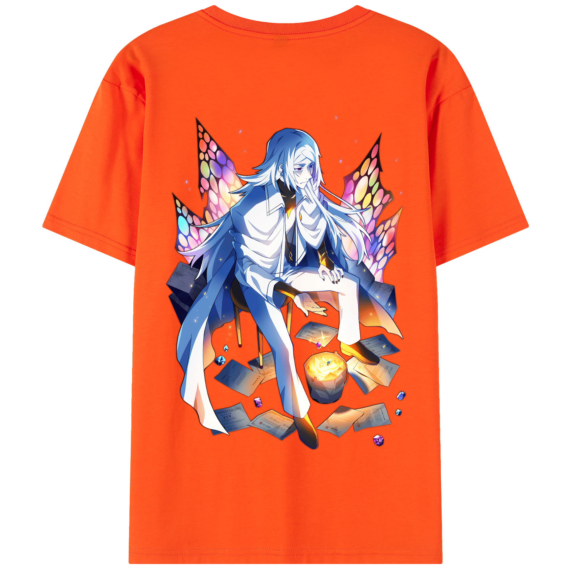 （画像用） 文豪ストレイドッグス Bungo Stray Dogs 綿100％半袖Tシャツ（背面プリント）