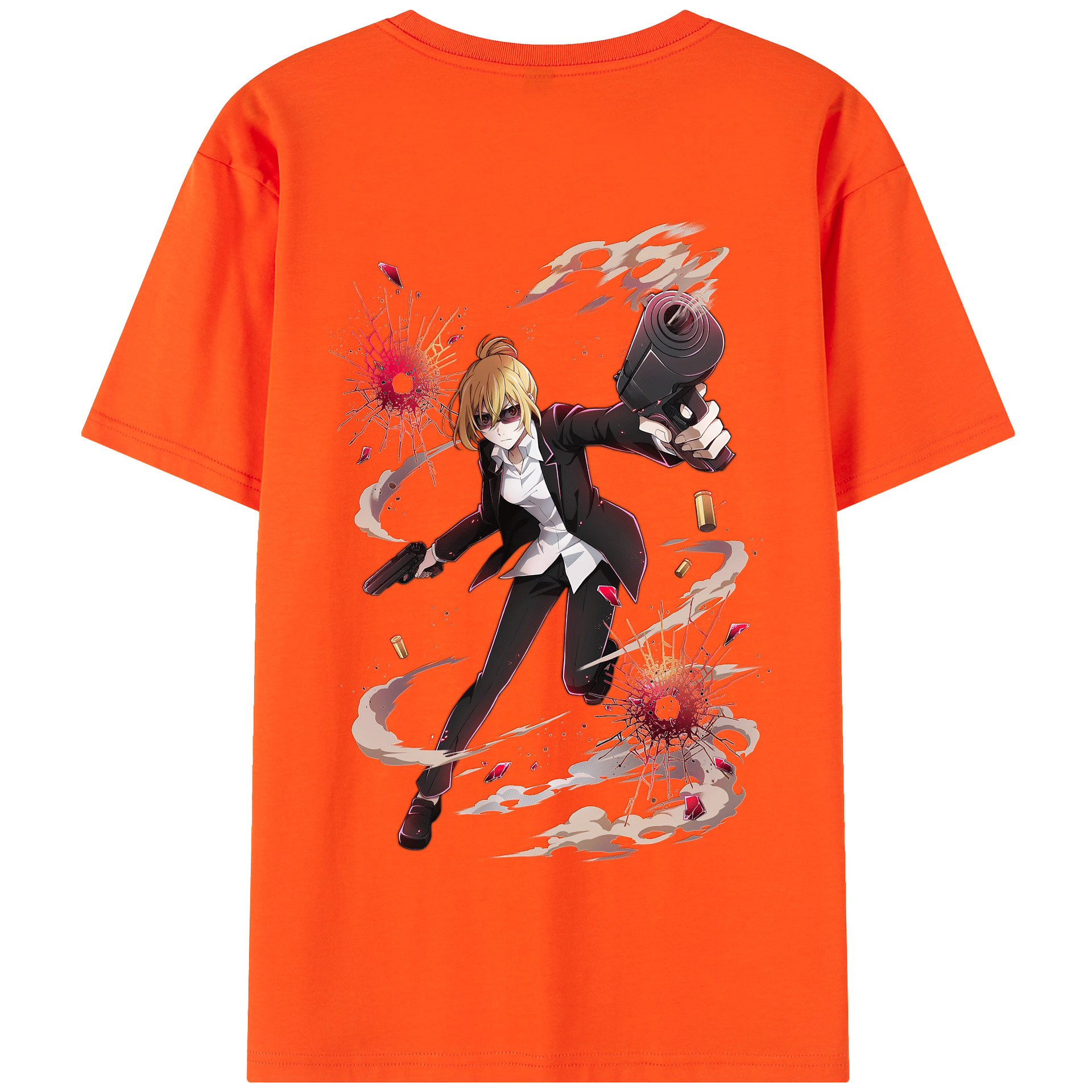 （画像用） 文豪ストレイドッグス Bungo Stray Dogs 綿100％半袖Tシャツ（背面プリント）