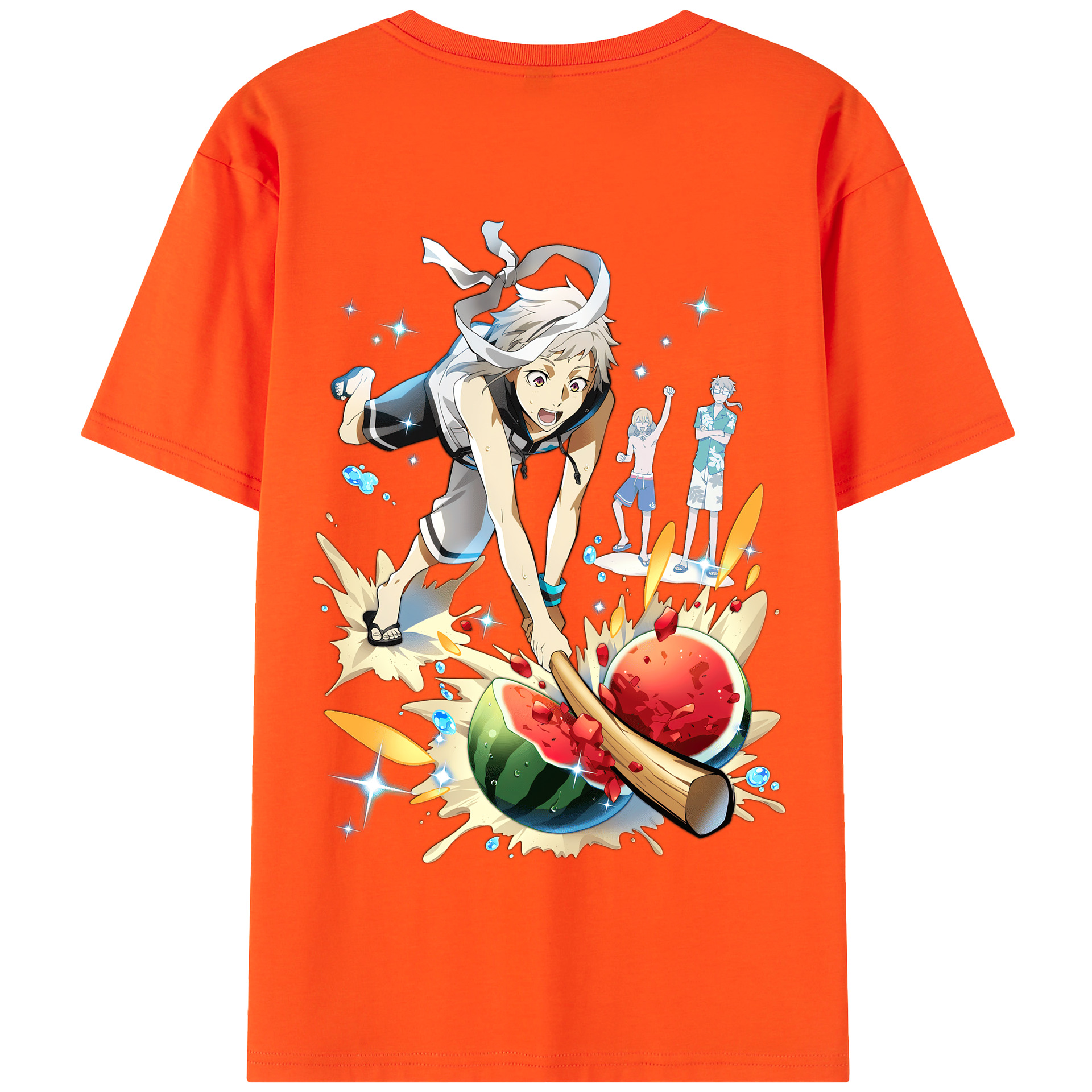 （画像用） 文豪ストレイドッグス Bungo Stray Dogs 綿100％半袖Tシャツ（背面プリント）