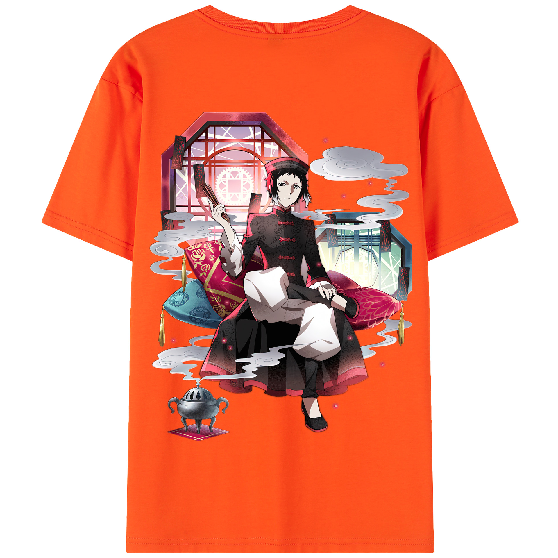 （画像用） 文豪ストレイドッグス Bungo Stray Dogs 綿100％半袖Tシャツ（背面プリント）