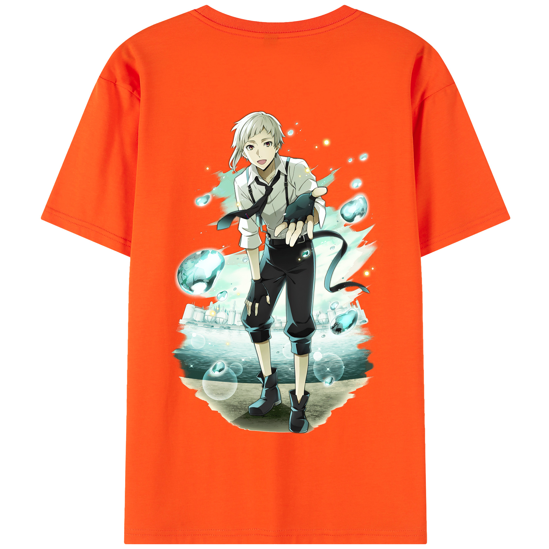（画像用） 文豪ストレイドッグス Bungo Stray Dogs 綿100％半袖Tシャツ（背面プリント）