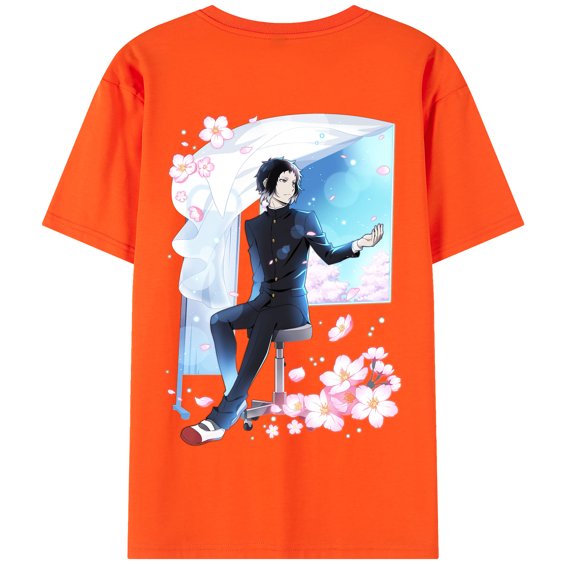 （画像用） 文豪ストレイドッグス Bungo Stray Dogs 綿100％半袖Tシャツ（背面プリント）