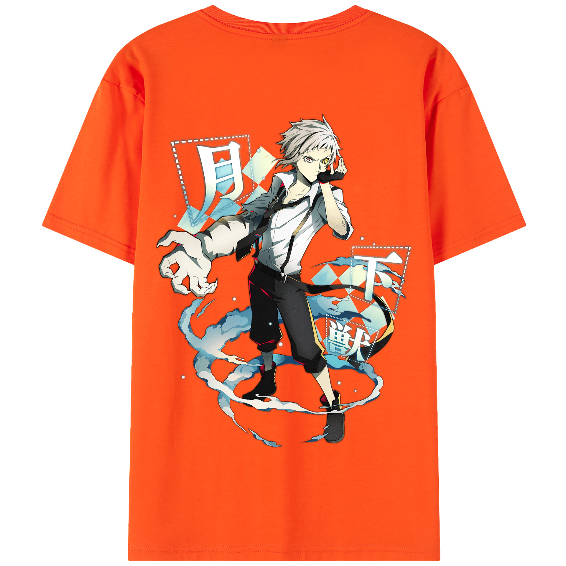 （画像用） 文豪ストレイドッグス Bungo Stray Dogs 綿100％半袖Tシャツ（背面プリント）