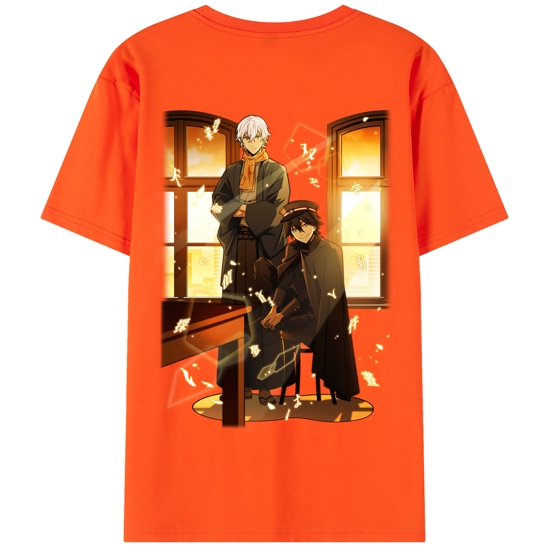 （画像用） 文豪ストレイドッグス Bungo Stray Dogs 綿100％半袖Tシャツ（背面プリント）