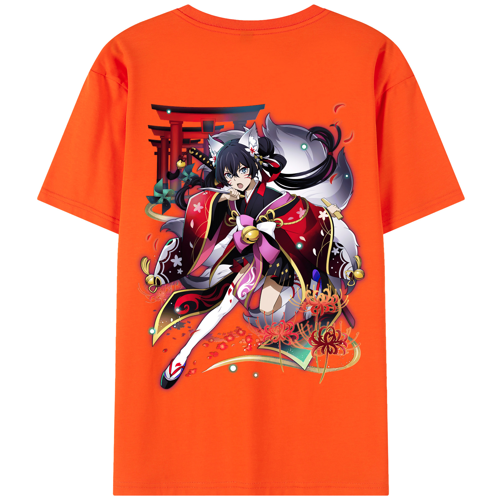 （画像用） 文豪ストレイドッグス Bungo Stray Dogs 綿100％半袖Tシャツ（背面プリント）