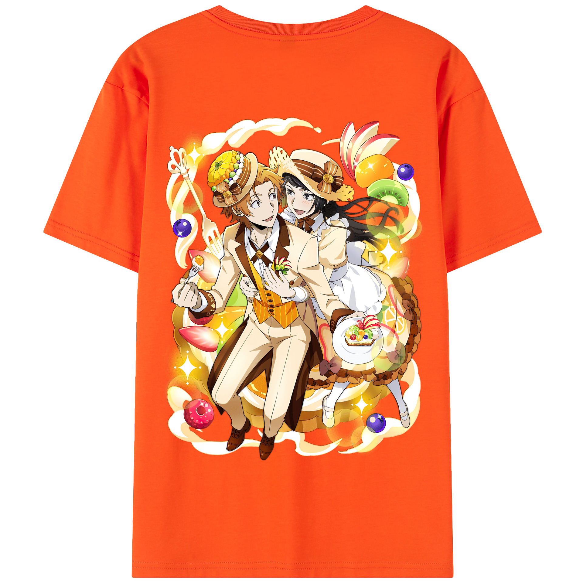 （画像用） 文豪ストレイドッグス Bungo Stray Dogs 綿100％半袖Tシャツ（背面プリント）