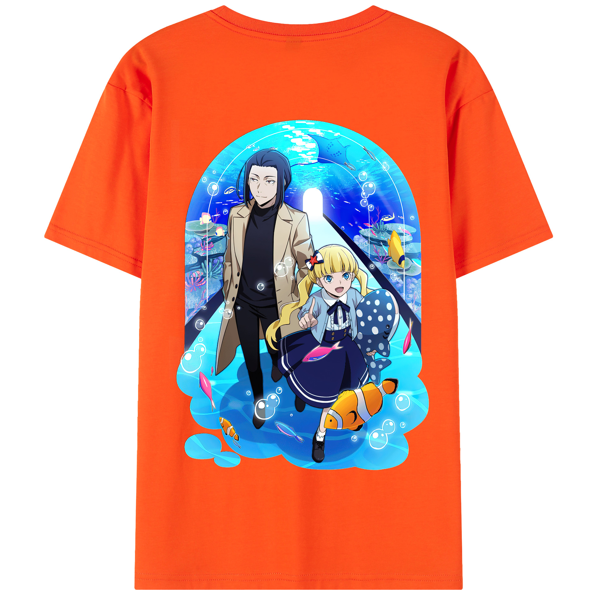 （画像用） 文豪ストレイドッグス Bungo Stray Dogs 綿100％半袖Tシャツ（背面プリント）