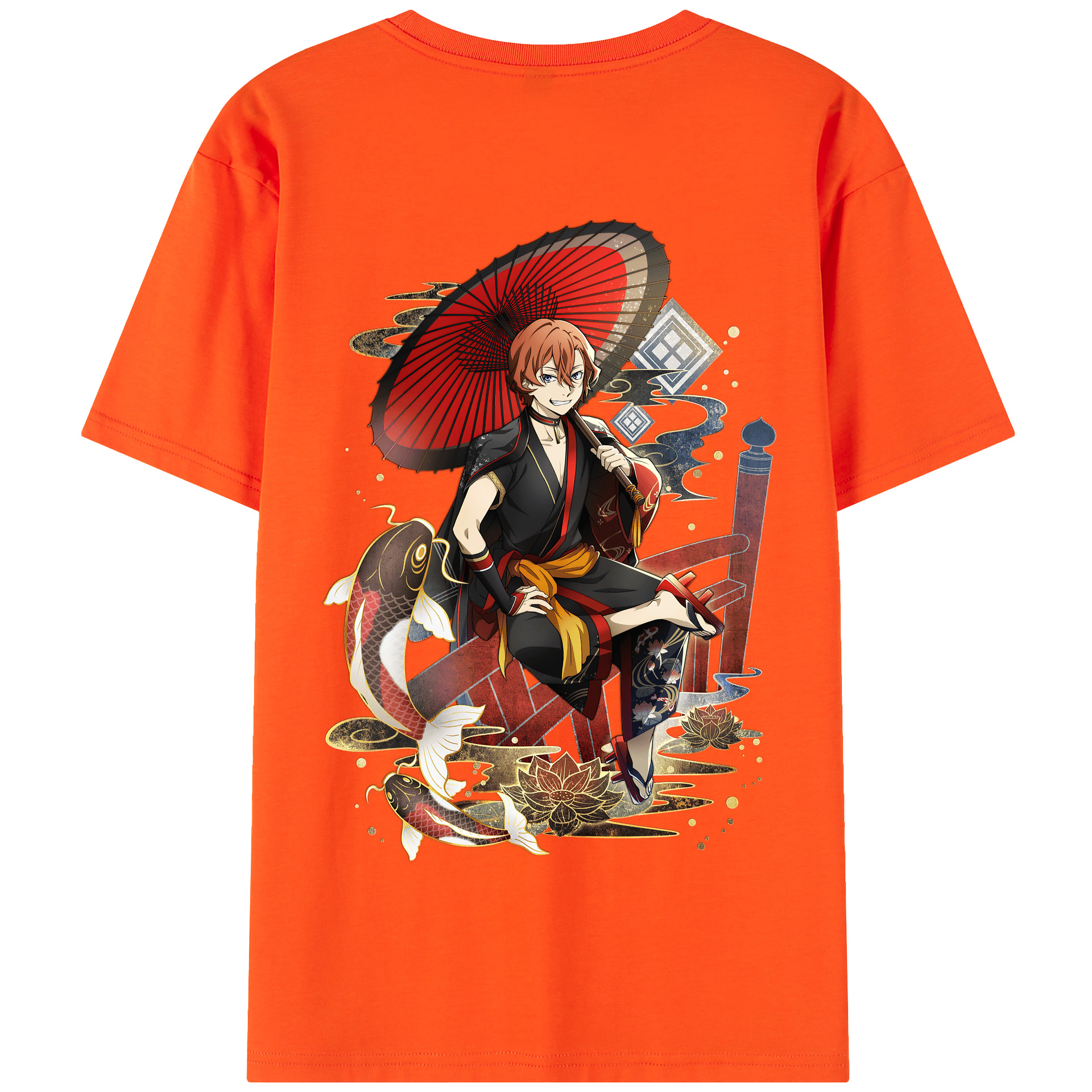 （画像用） 文豪ストレイドッグス Bungo Stray Dogs 綿100％半袖Tシャツ（背面プリント）
