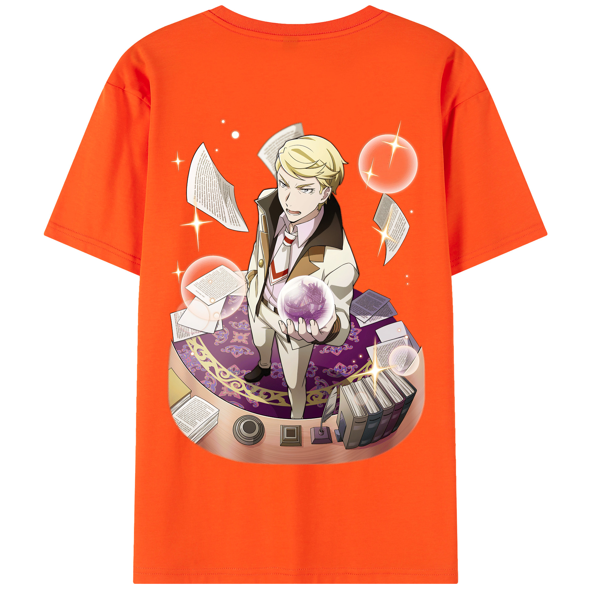 （画像用） 文豪ストレイドッグス Bungo Stray Dogs 綿100％半袖Tシャツ（背面プリント）
