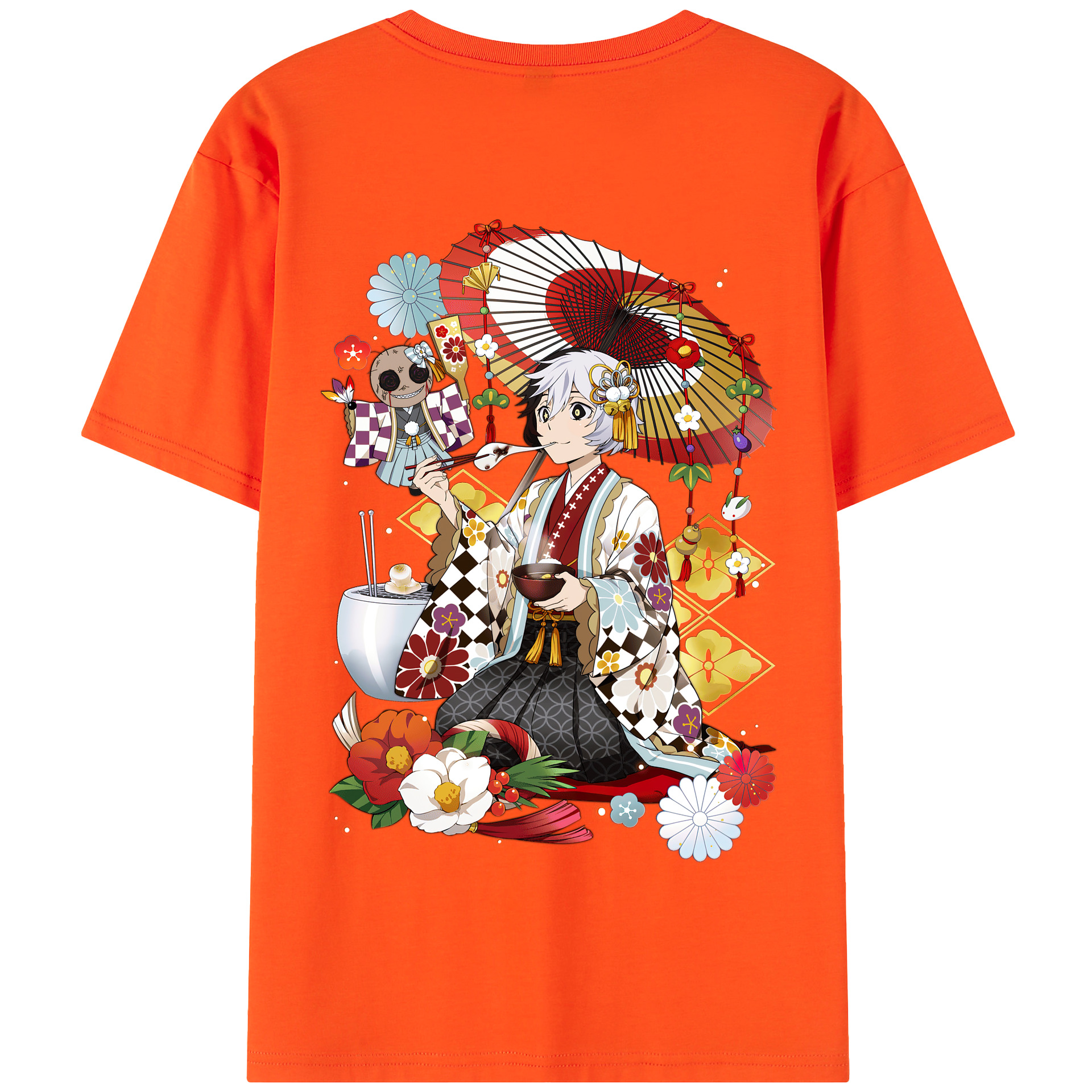 （画像用） 文豪ストレイドッグス Bungo Stray Dogs 綿100％半袖Tシャツ（背面プリント）