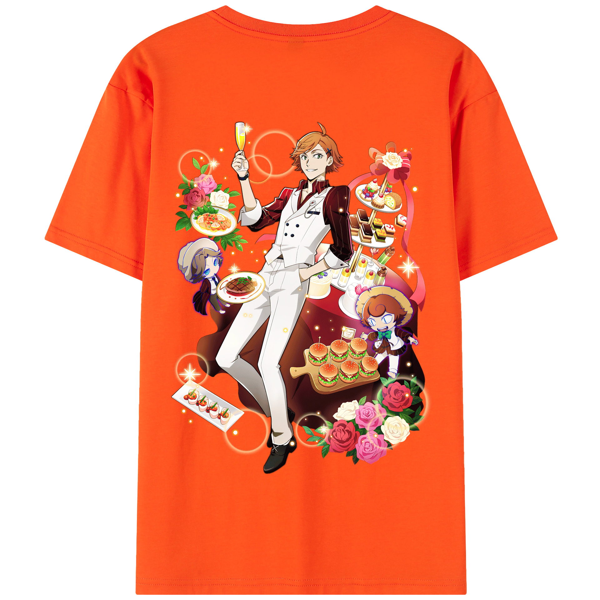 （画像用） 文豪ストレイドッグス Bungo Stray Dogs 綿100％半袖Tシャツ（背面プリント）