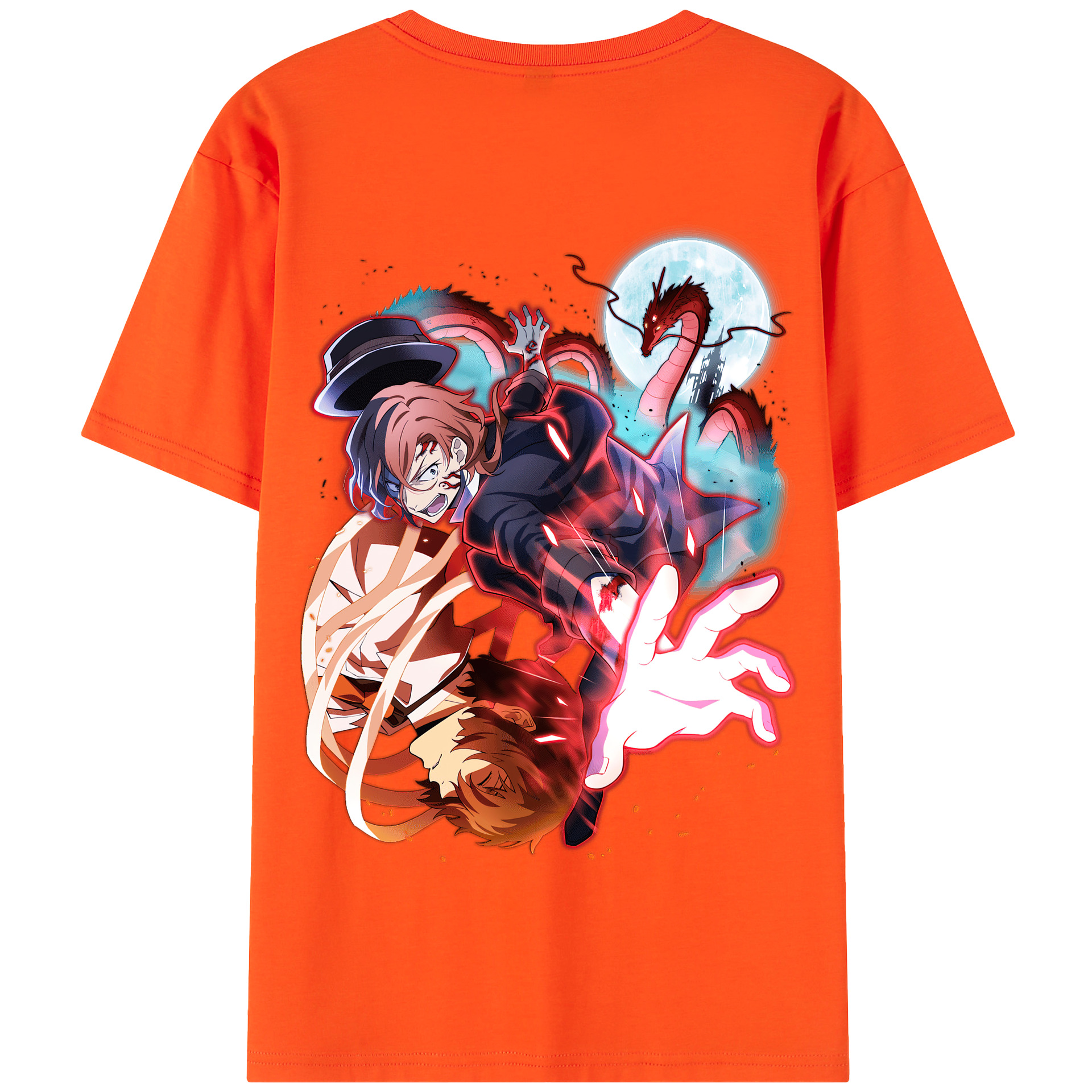 （画像用） 文豪ストレイドッグス Bungo Stray Dogs 綿100％半袖Tシャツ（背面プリント）