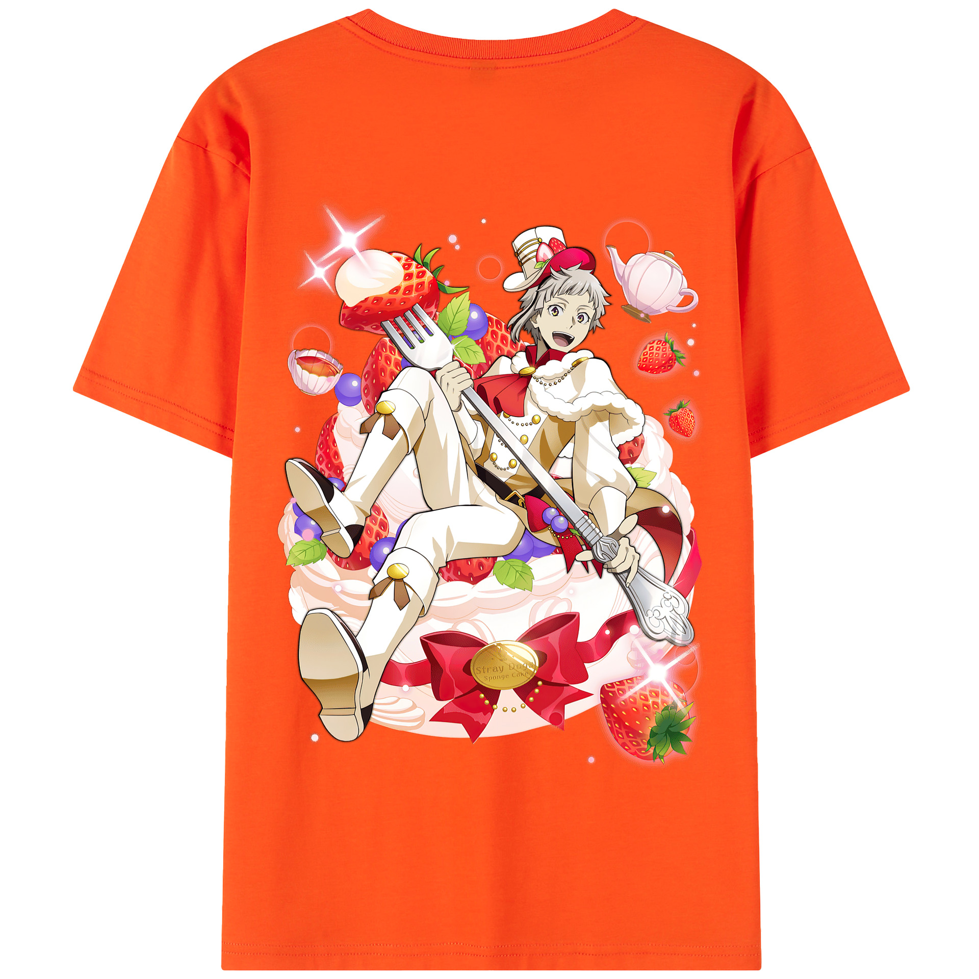 （画像用） 文豪ストレイドッグス Bungo Stray Dogs 綿100％半袖Tシャツ（背面プリント）