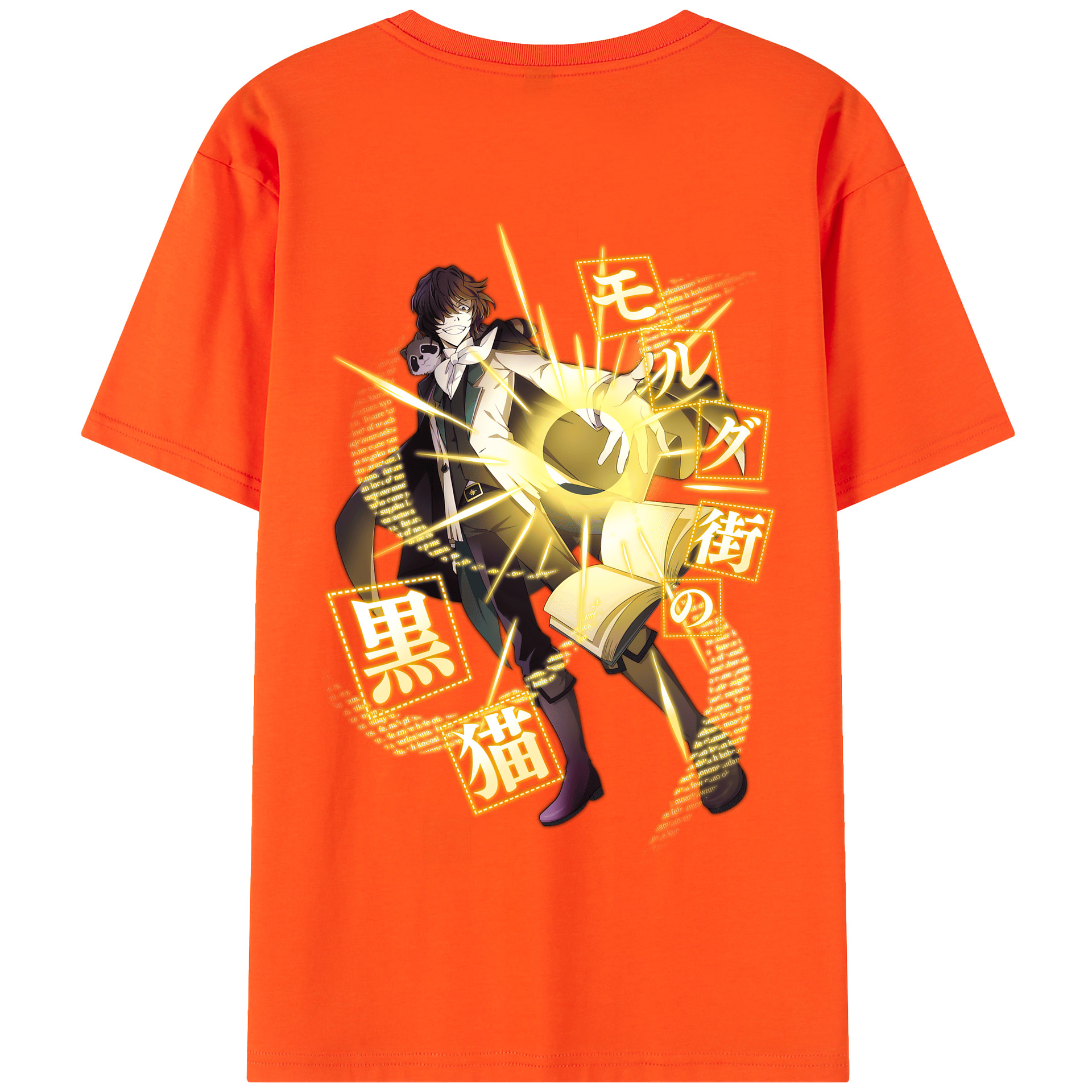 （画像用） 文豪ストレイドッグス Bungo Stray Dogs 綿100％半袖Tシャツ（背面プリント）