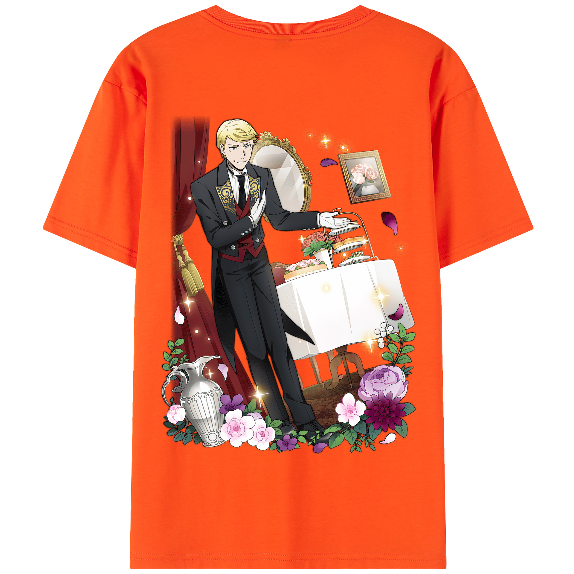 （画像用） 文豪ストレイドッグス Bungo Stray Dogs 綿100％半袖Tシャツ（背面プリント）