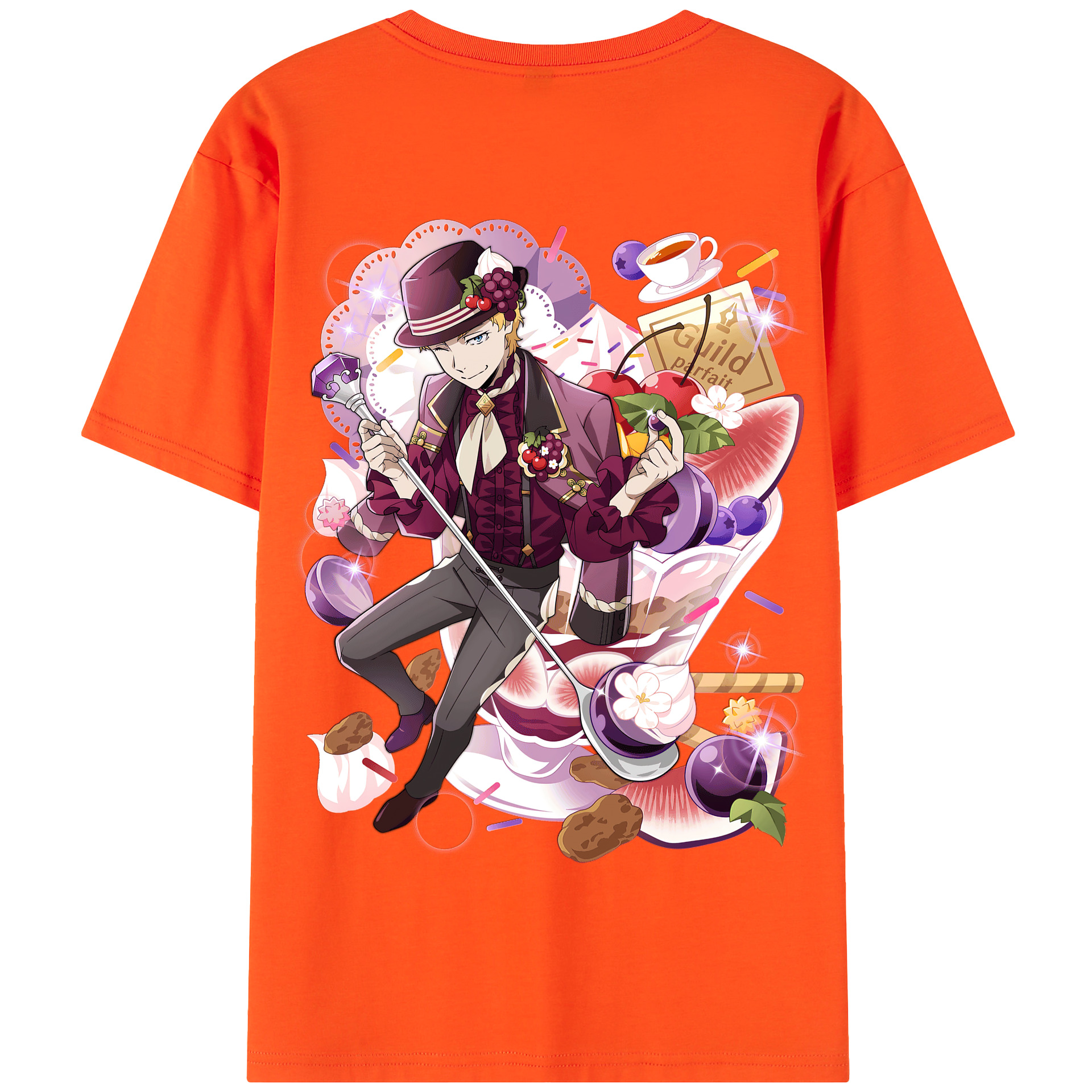 （画像用） 文豪ストレイドッグス Bungo Stray Dogs 綿100％半袖Tシャツ（背面プリント）