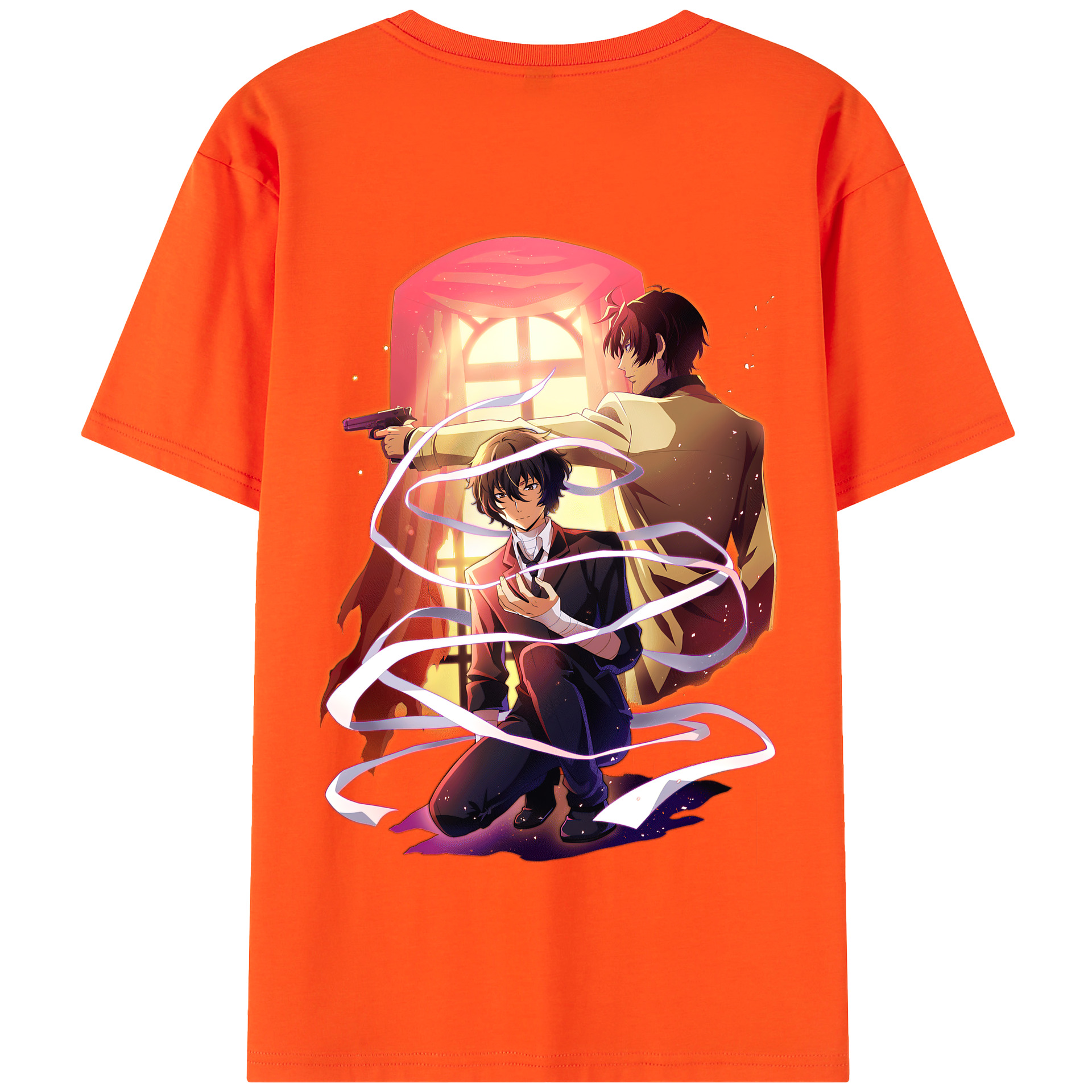 （画像用） 文豪ストレイドッグス Bungo Stray Dogs 綿100％半袖Tシャツ（背面プリント）